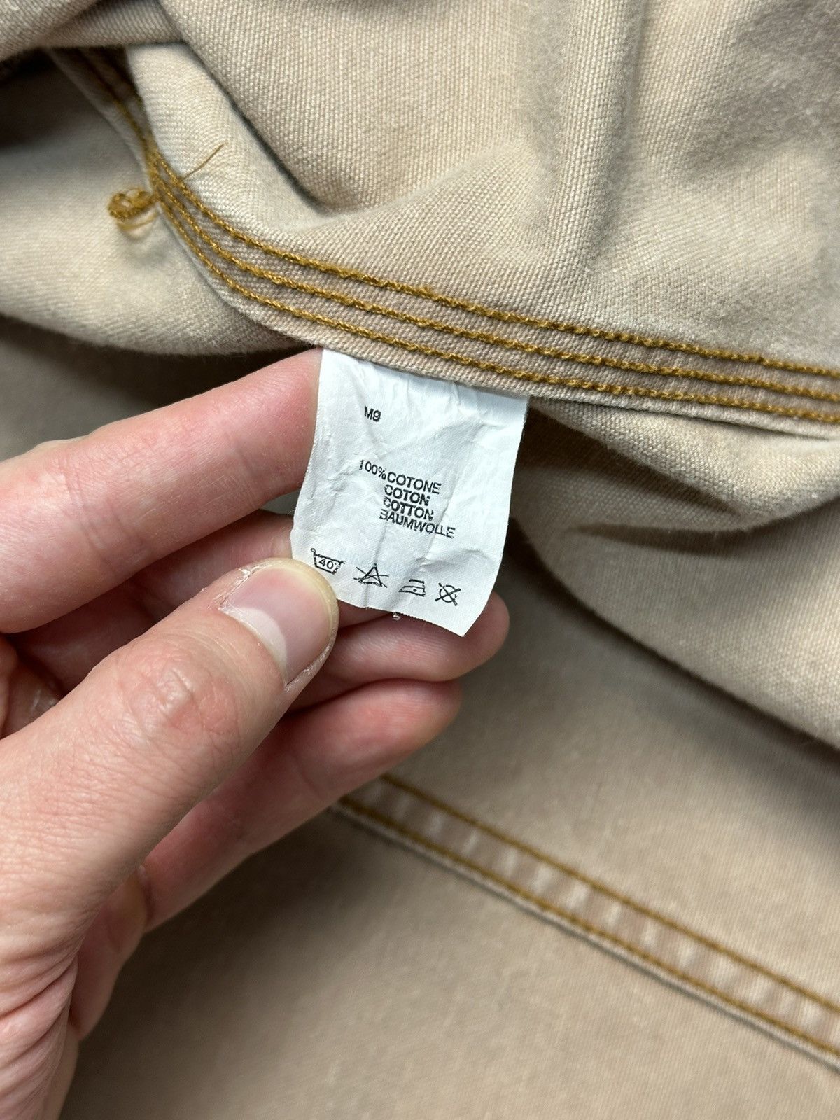 Vintage Vintage Marlboro Boxy Denim Jacket Beige Distressed Rare Size US XL / EU 56 / 4 - 18 Thumbnail