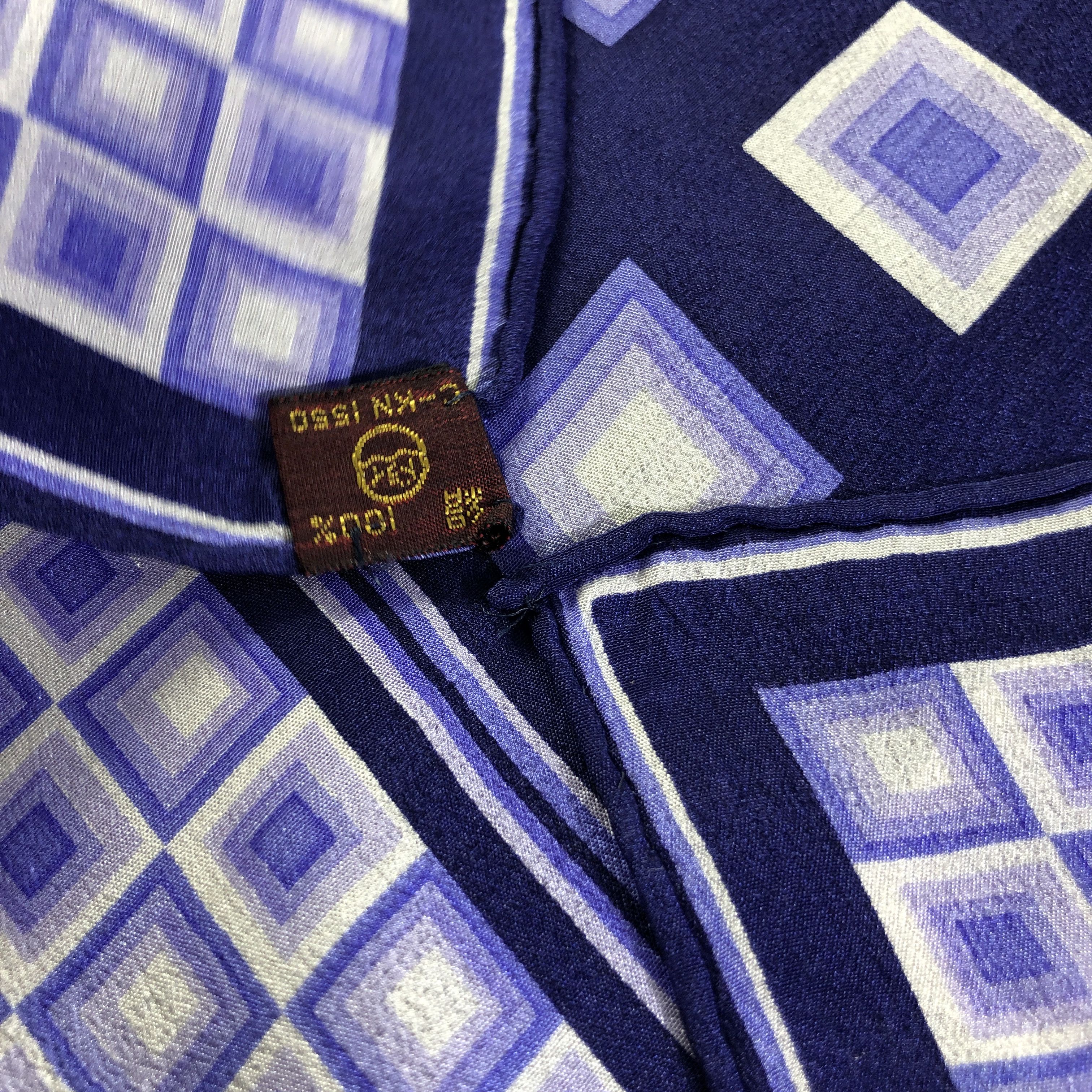 Japanese Brand Jean P.Brigardiot Abstract Hand Rolled Silk Scarf M1025 Size ONE SIZE - 5 Thumbnail
