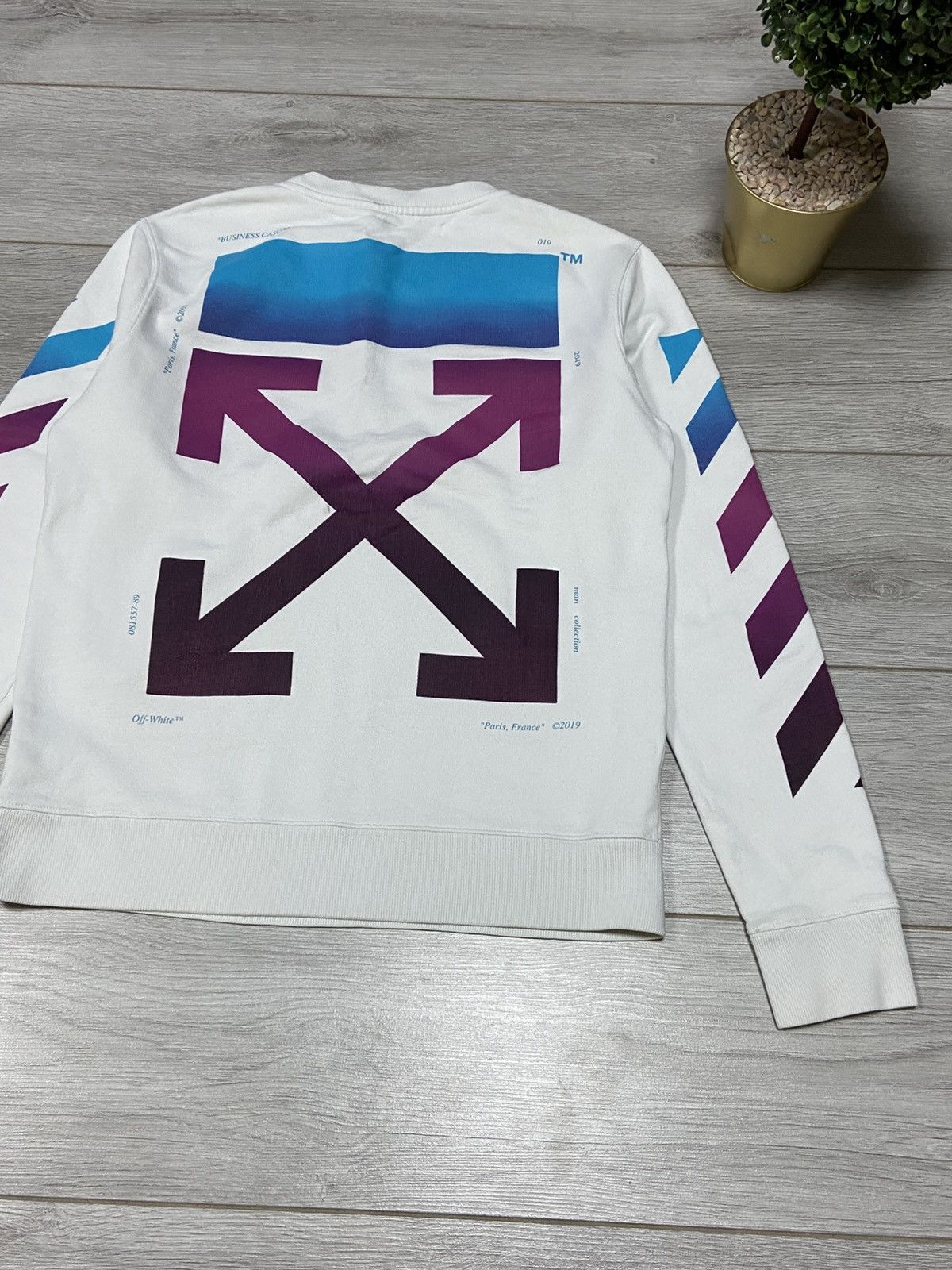 Off-White Off-White diagonal Gradient Arrows Sweatshirt Size US L / EU 52-54 / 3 - 9 Thumbnail
