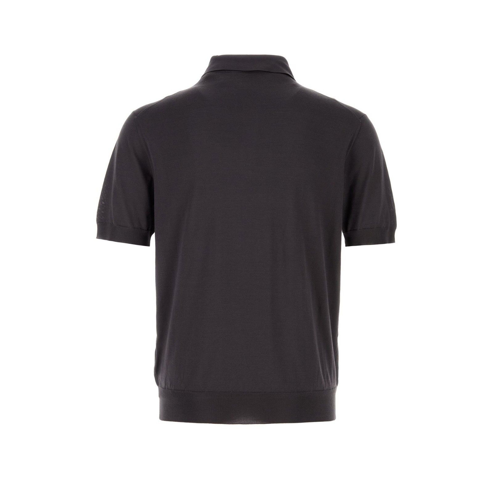 Prada PRADA Dark Brwon Silk Polo Shirt New & Authentic (Men's size Size US M / EU 48-50 / 2 - 2 Thumbnail