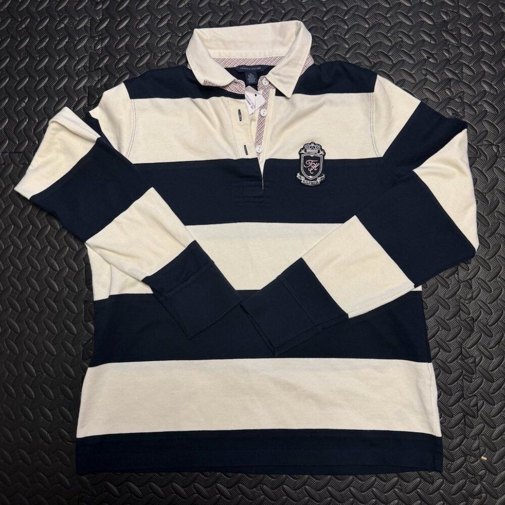 Tommy Hilfiger TOMMY HILFIGER Rugby Navy/White shirt (New with tags) Size US M / EU 48-50 / 2 - 2 Thumbnail