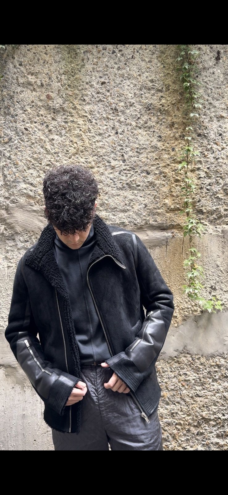 ジャケット・アウター RickOwens Turtle Neck LambLeather Jacket RickOwens Turtle Neck LambLeather Jacket