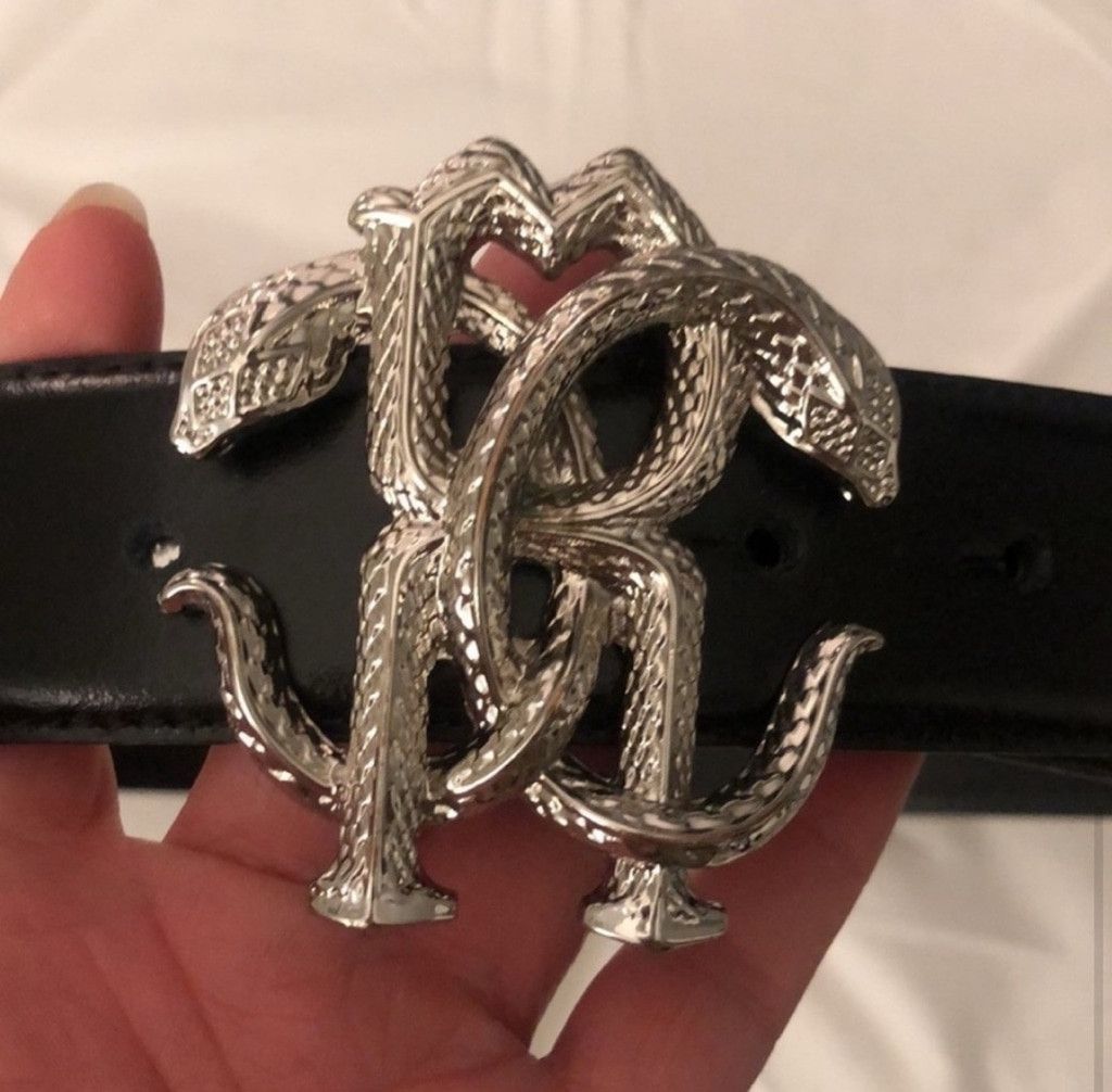 Roberto Cavalli Roberto Cavalli Snake Buckle Belt | Black Leather | Gothic Size ONE SIZE - 4 Thumbnail