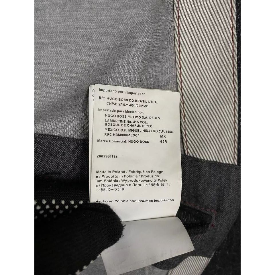 Hugo Boss MINT! Hugo Boss Herringbone Men's Gray Wool Blazer Sportcoat Size 52R - 10 Thumbnail