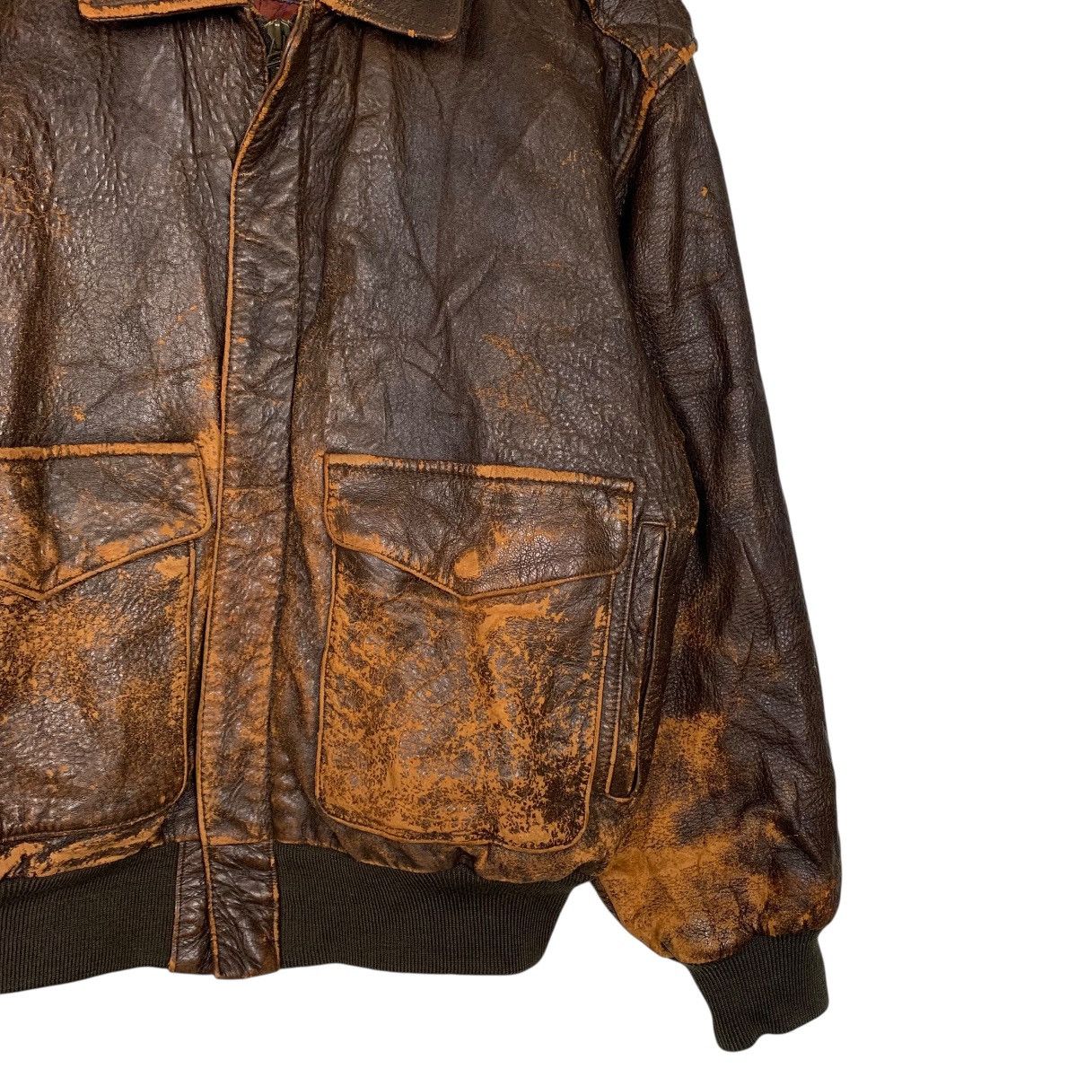 Japanese Brand Type A-2 US Air Force Military Leather Bomber Jacket Size US M / EU 48-50 / 2 - 4 Thumbnail