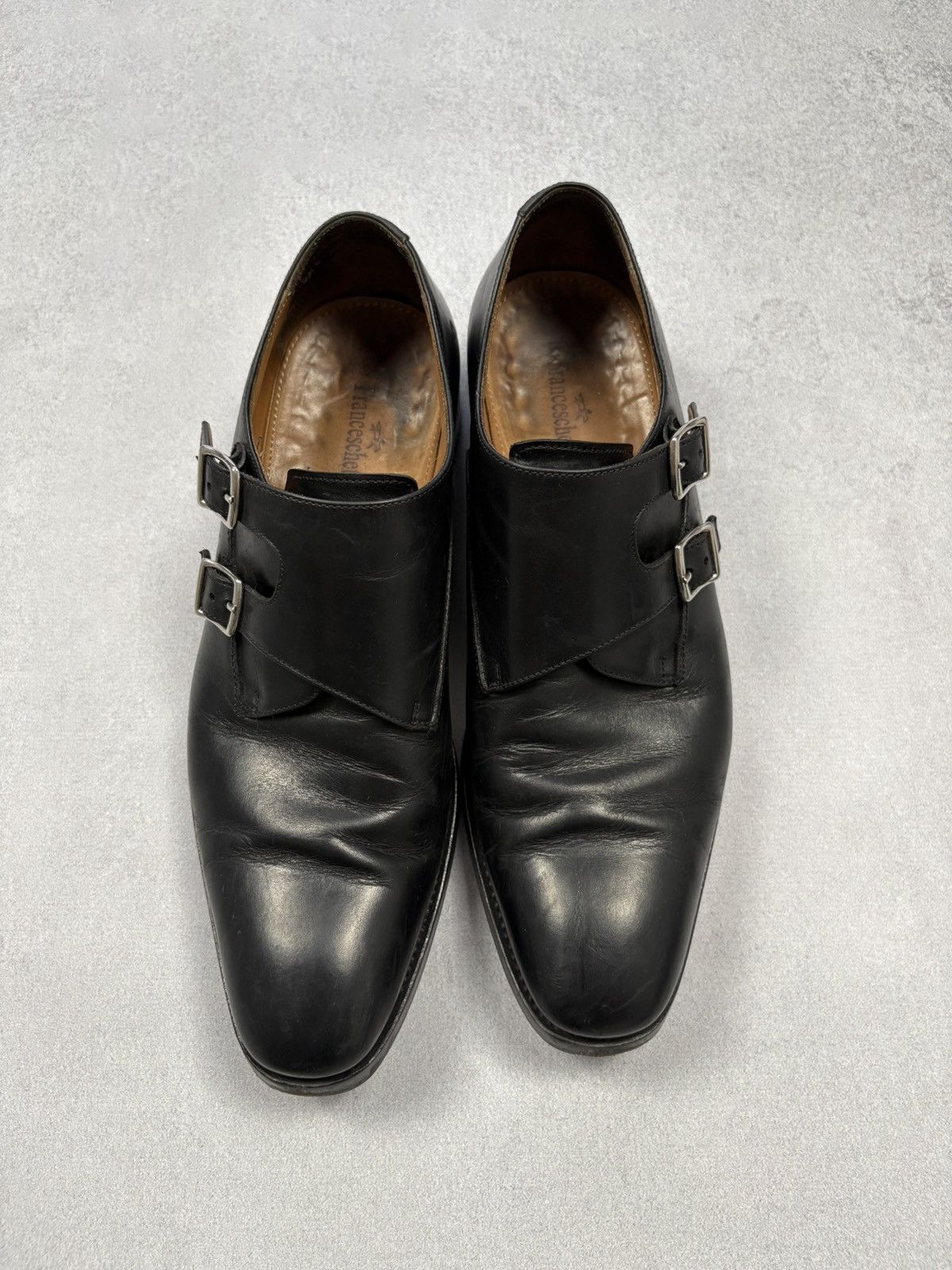 Franceschetti Franceschetti Black Leather Double Monk Strap Shoes Size US 8 / EU 41 - 1 Thumbnail