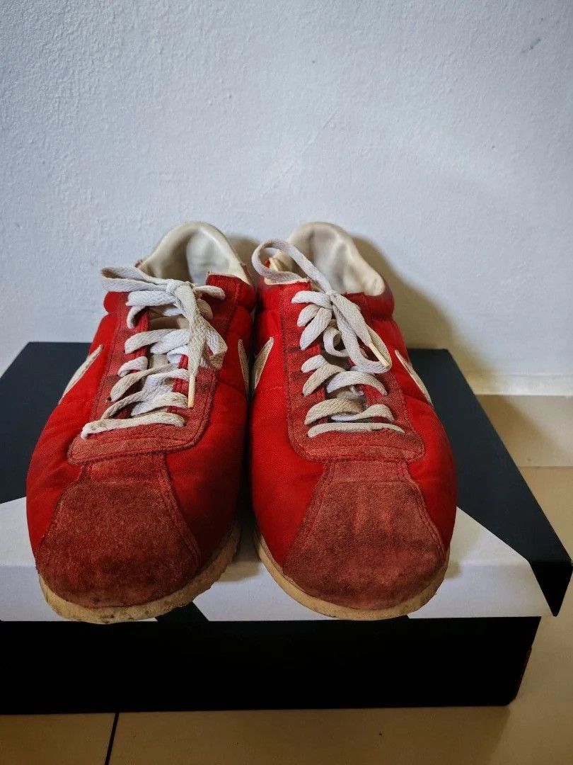 Nike Vintage 90s Nike Cortez Red White Nylon Sneakers Size US 8.5 / EU 41-42 - 6 Thumbnail