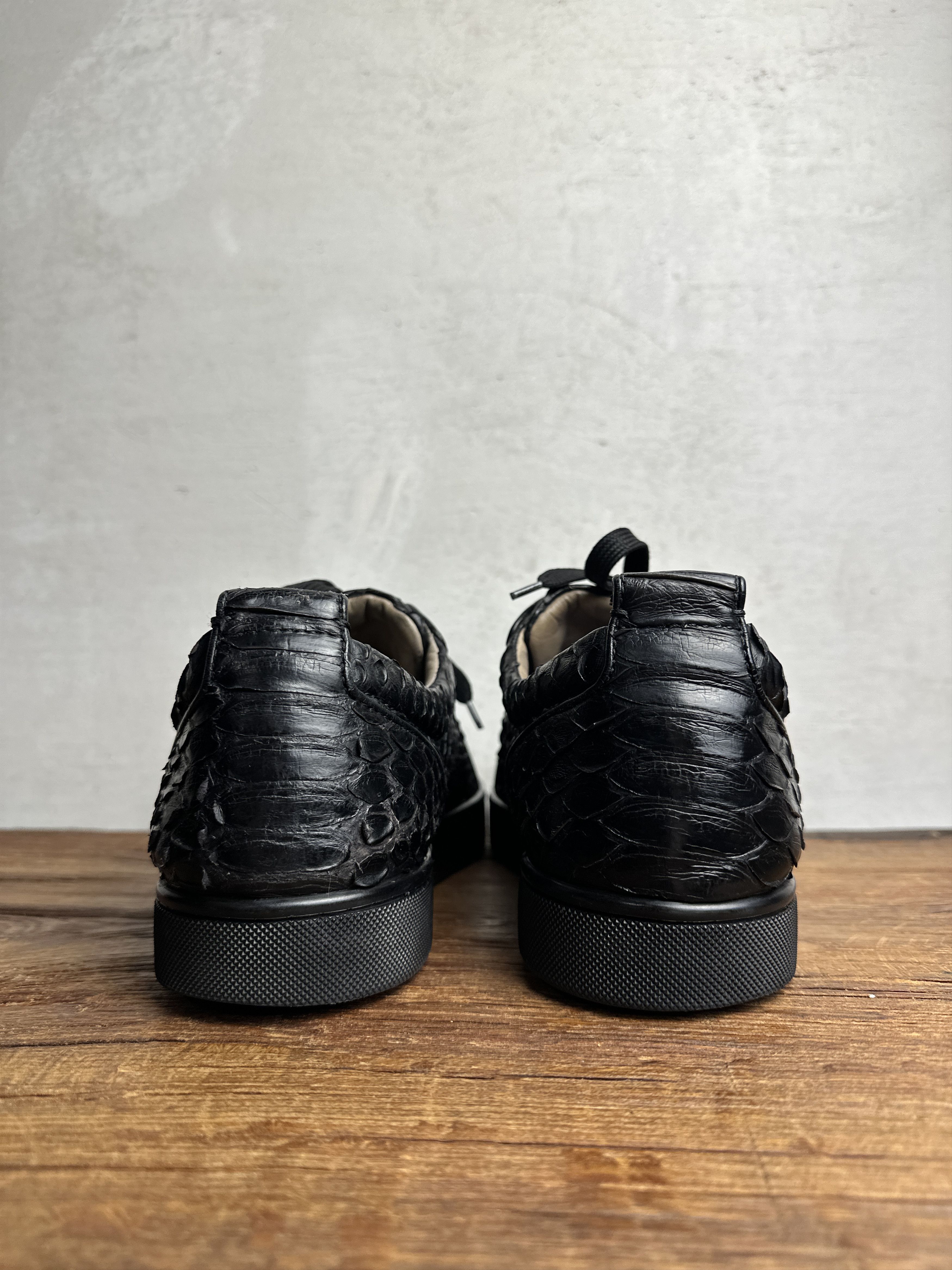 Christian Louboutin Christian Louboutin Black Python Leather Orlato Sneakers Size US 12 / EU 45 - 5 Thumbnail