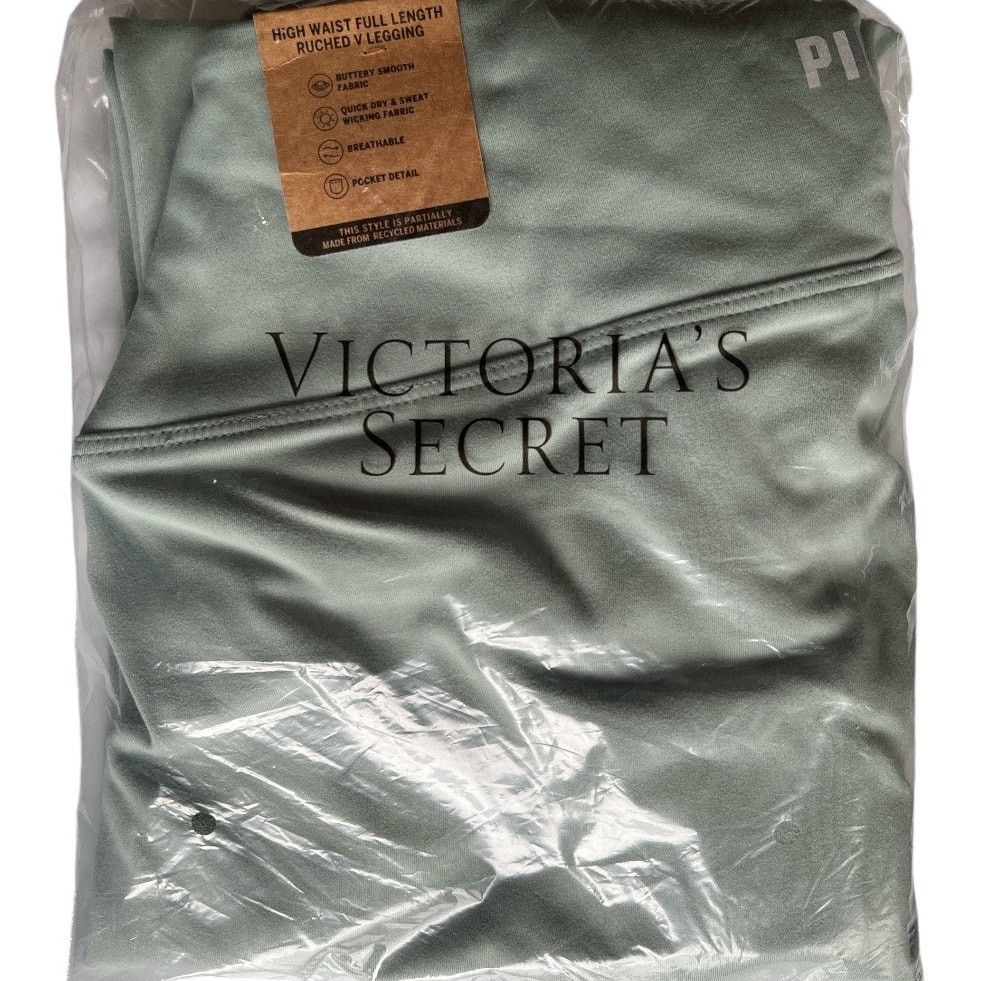 Victoria's Secret Victroia's Secret Green Adjustable Waist Ruched Leggings, S Size 26" / US 2 / IT 38 - 3 Thumbnail