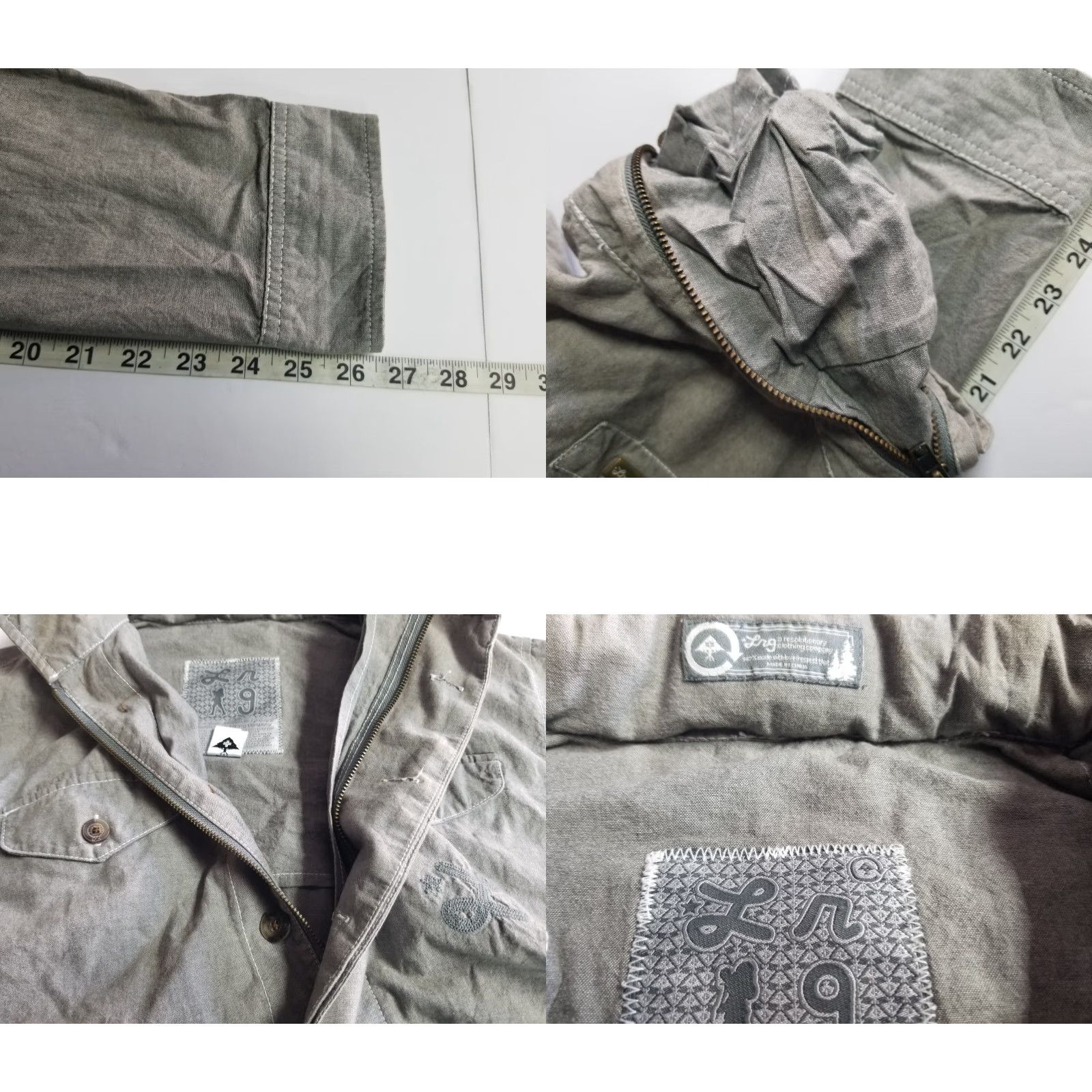 Vintage LRG Lifted Research Group Hooded Jacket Shacket Men Gray Medium Size US M / EU 48-50 / 2 - 8 Thumbnail