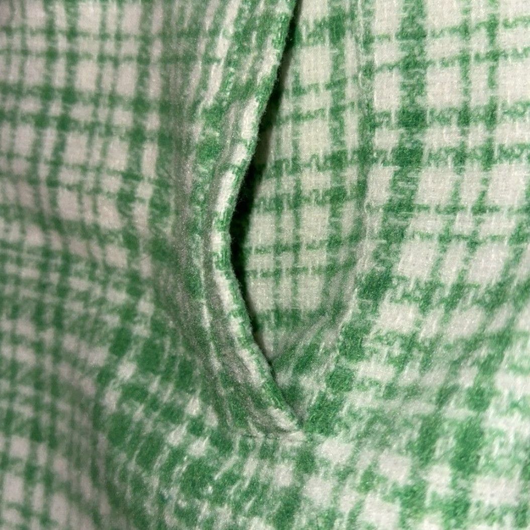 Forever 21 FOREVER 21 shacket Jacket Women M Green plaid Pearl Gold buttons Mid-Length Cotton Blend Button Pockets Relaxed 21st Century? Size M / US 6-8 / IT 42-44 - 6 Thumbnail