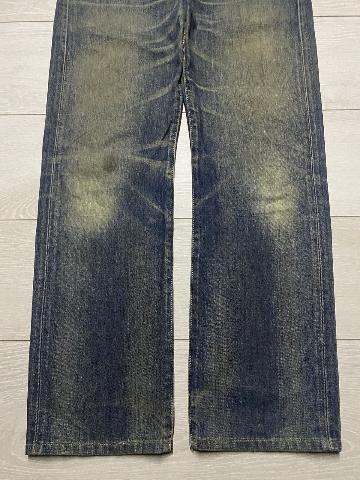 Levi's Vintage Levis 501 Mud Wash Distressed Baggy Jeans Size US 34 / EU 50 - 5 Thumbnail