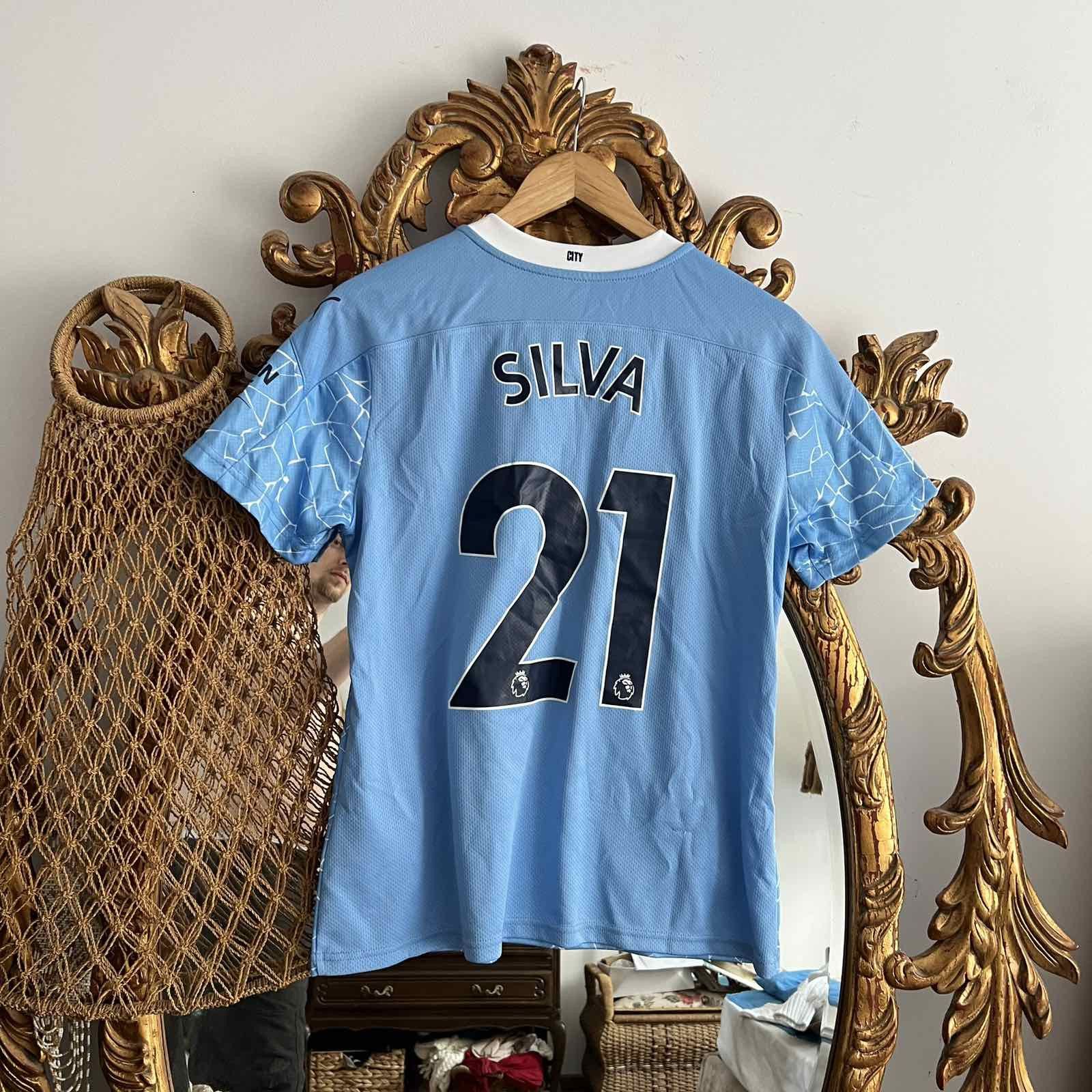 Puma MANCHESTER CITY PUMA SOCCER AWAY JERSEY #21 SILVA Size US M / EU 48-50 / 2 - 1 Thumbnail