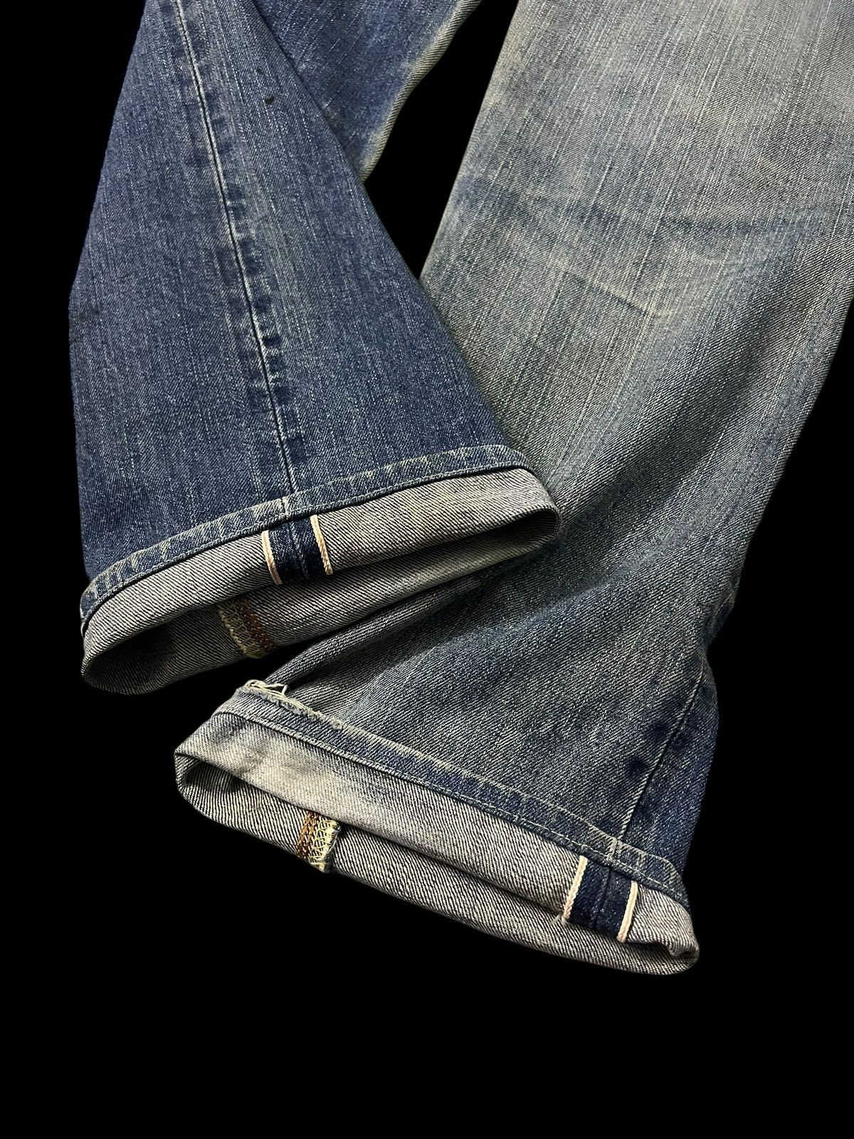 Edwin Vintage Edwin 505 Low Rize Selvedge Distress Mud Wash Jean Size US 31 - 4 Thumbnail