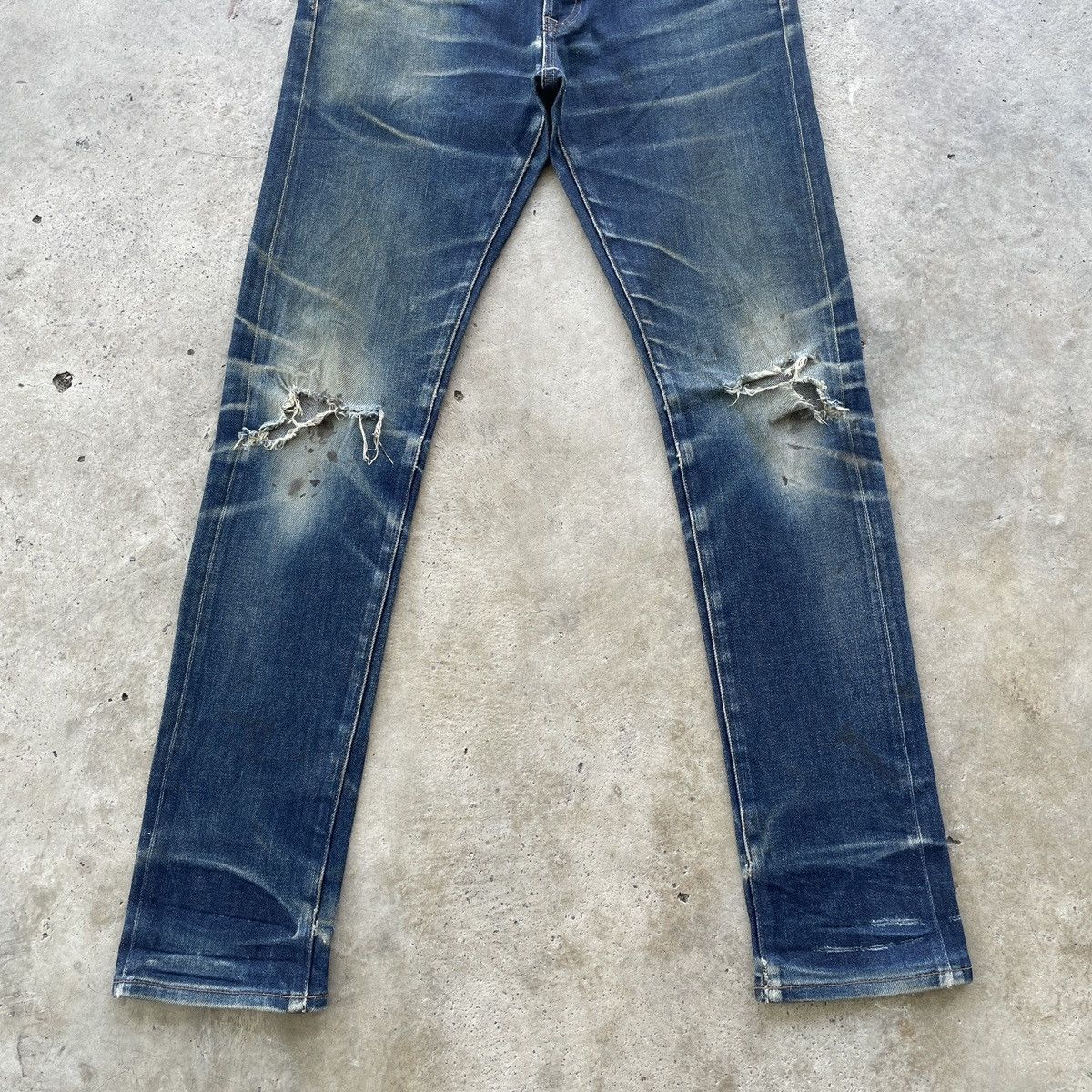 Japanese Brand Vintage Japanese Redline Ripped Jeans Distressed Pants Faded Size US 32 / EU 48 - 4 Thumbnail