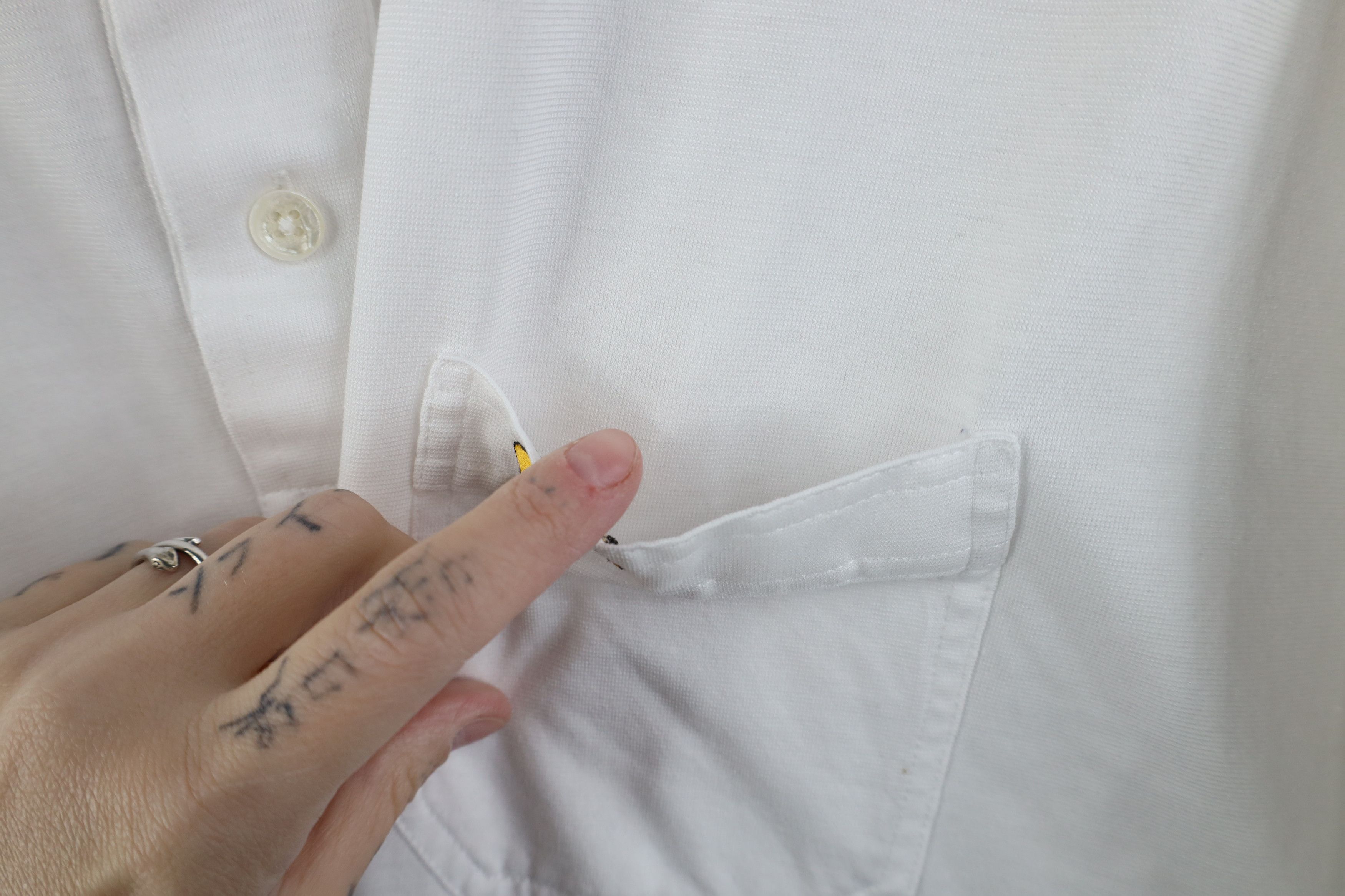 Vintage Vintage 80s 90s Streetwear Collared Golf Polo Shirt White Size US L / EU 52-54 / 3 - 5 Thumbnail