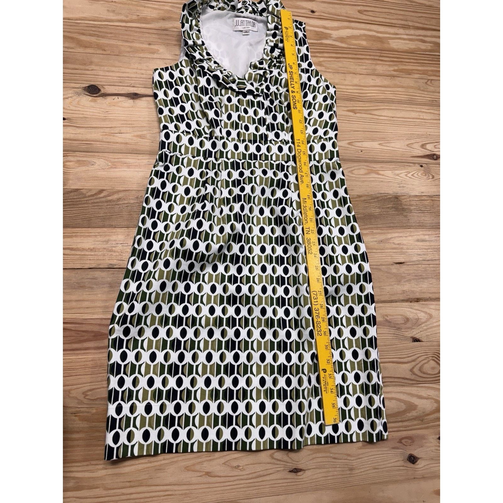Other Julian Taylor Dress Women’s Size 8 Green White Black Size M / US 6-8 / IT 42-44 - 8 Thumbnail
