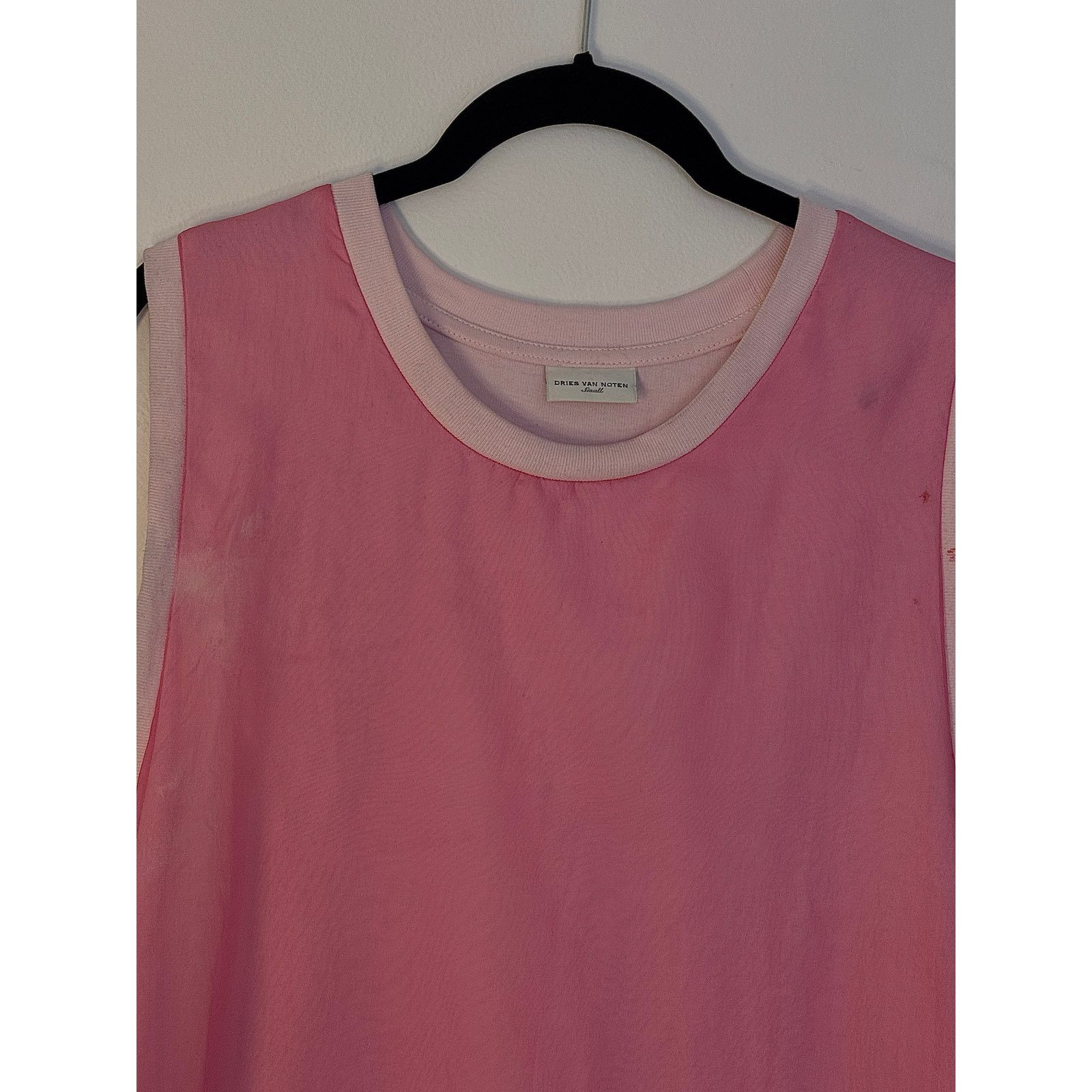 Dries Van Noten Dries Van Noten Pink Organza Sleeveless Top Size S / US 4 / IT 40 - 5 Thumbnail