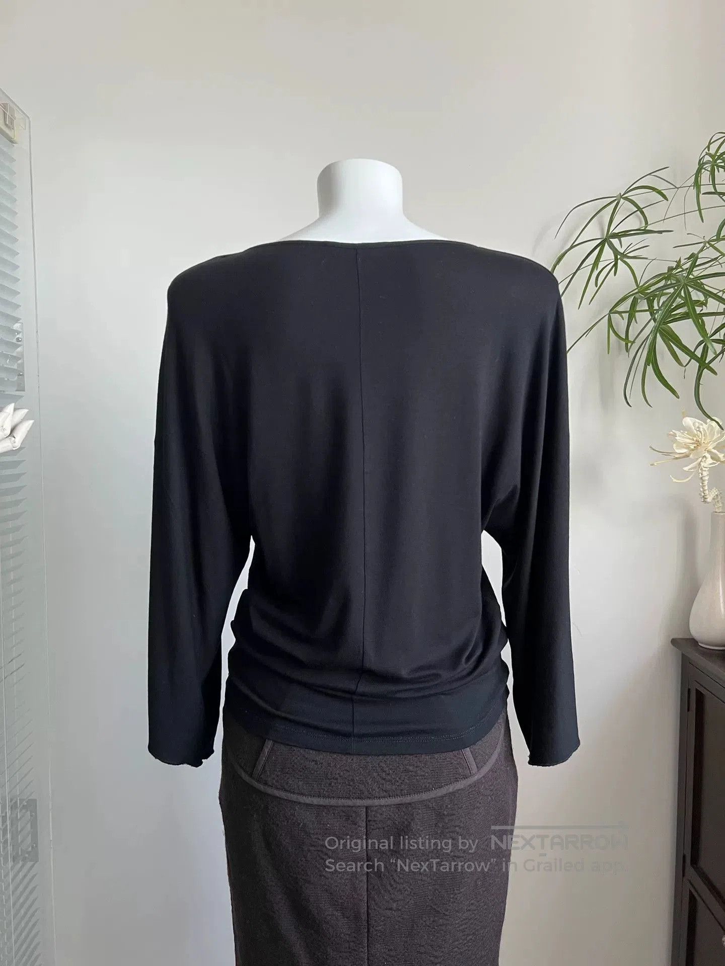 Max Mara Max Mara Black Cutout 3/4 Sleeve Top. Size M / US 6-8 / IT 42-44 - 6 Thumbnail