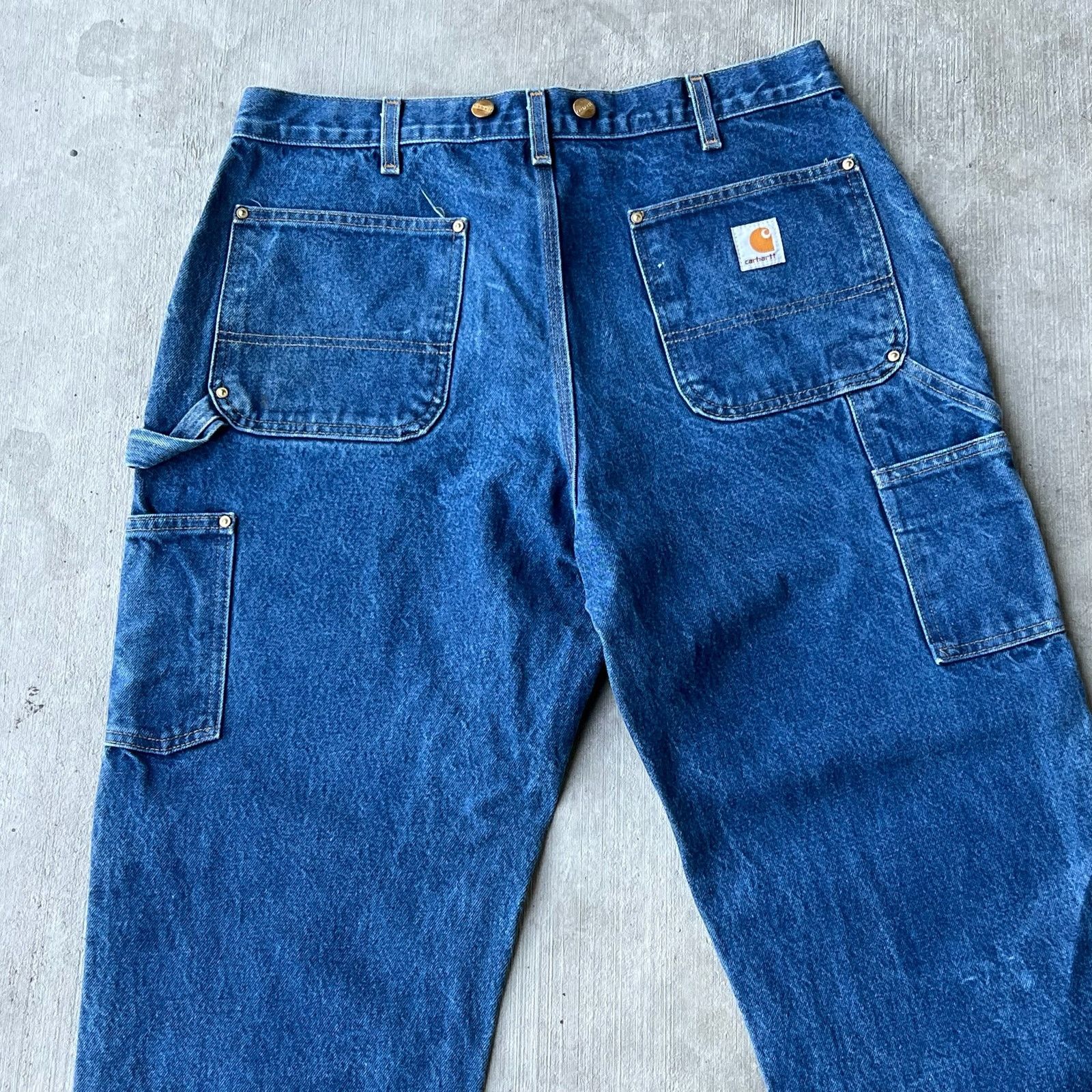 Carhartt × Vintage Carhartt denim blue jean double knee work carpenter pants Size US 34 / EU 50 - 5 Thumbnail