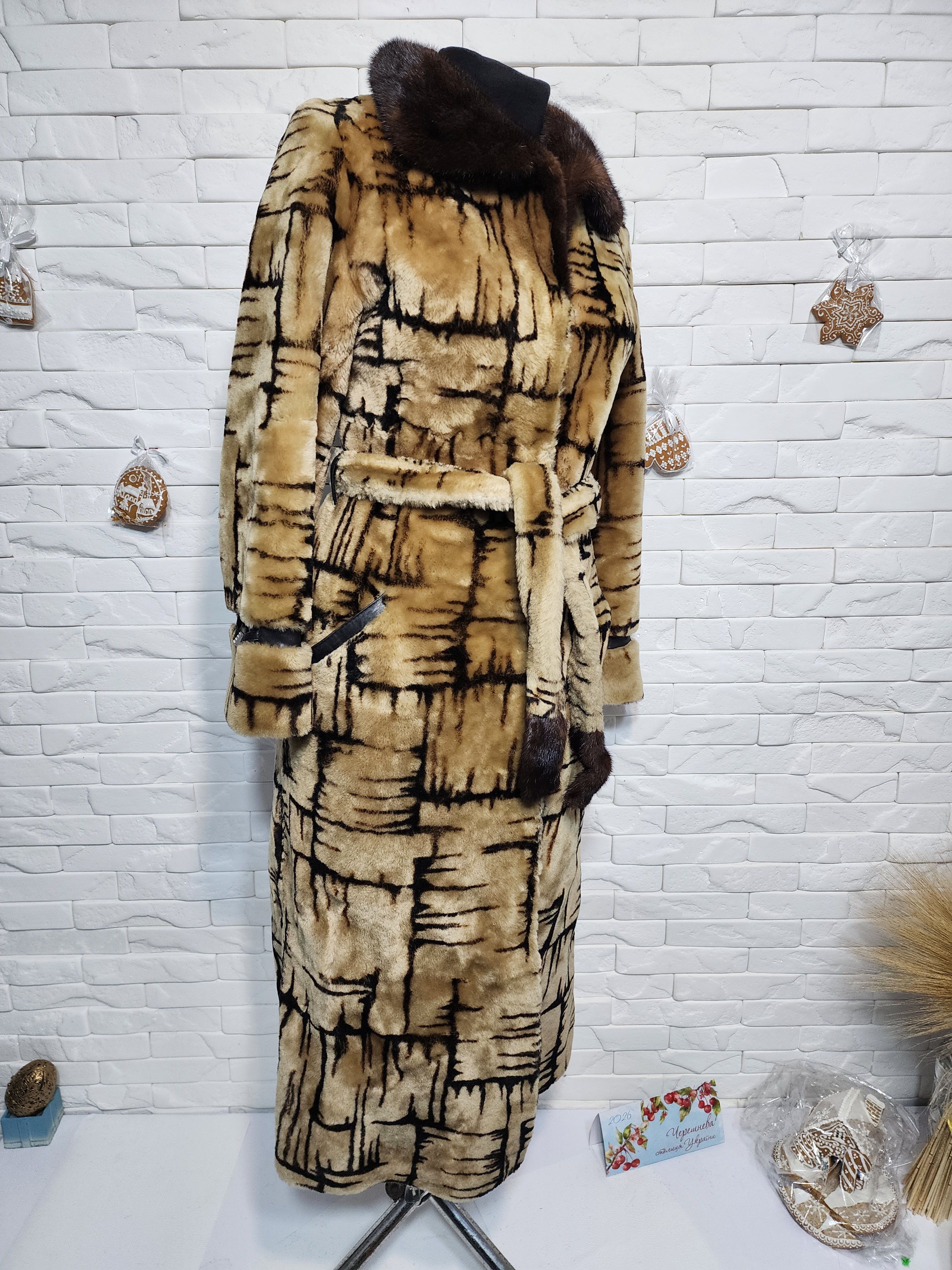 Furla Brown Sheepskin Coat: Women's Fur Belted Winter Coat Size S / US 4 / IT 40 - 3 Thumbnail
