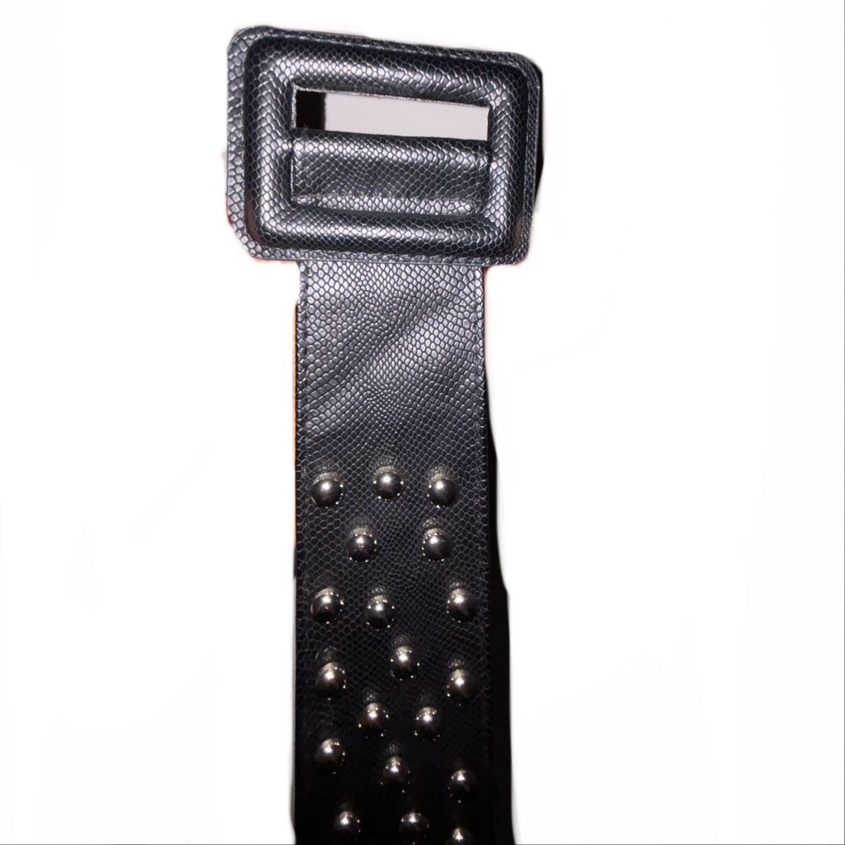Other Womens black gothic silver studded belt wide fit OSFM Size ONE SIZE - 3 Thumbnail