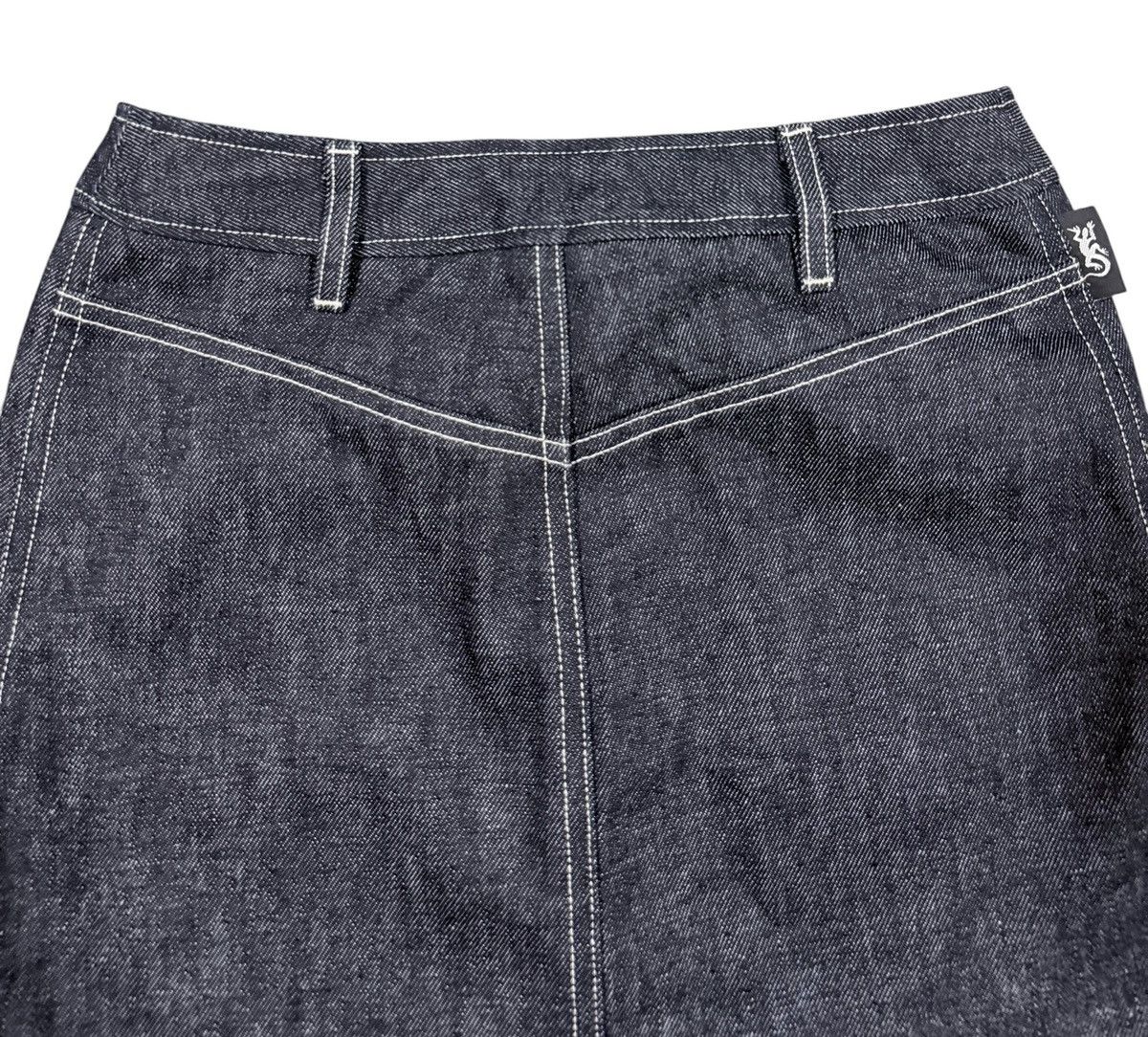 agnes b. Vtg🔥agnes.b Raw Indigo denim Mini Skirt Made In France Size 25" / US 0 / IT 36 - 13 Thumbnail