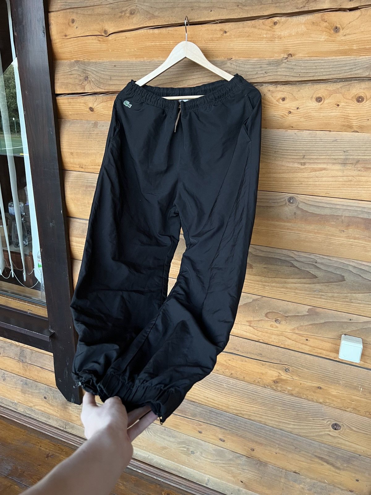 Lacoste VINTAGE LACOSTE NYLON TRACK PANTS CROCODILE LOGO ZIP joggers Size US 33 - 1 Thumbnail