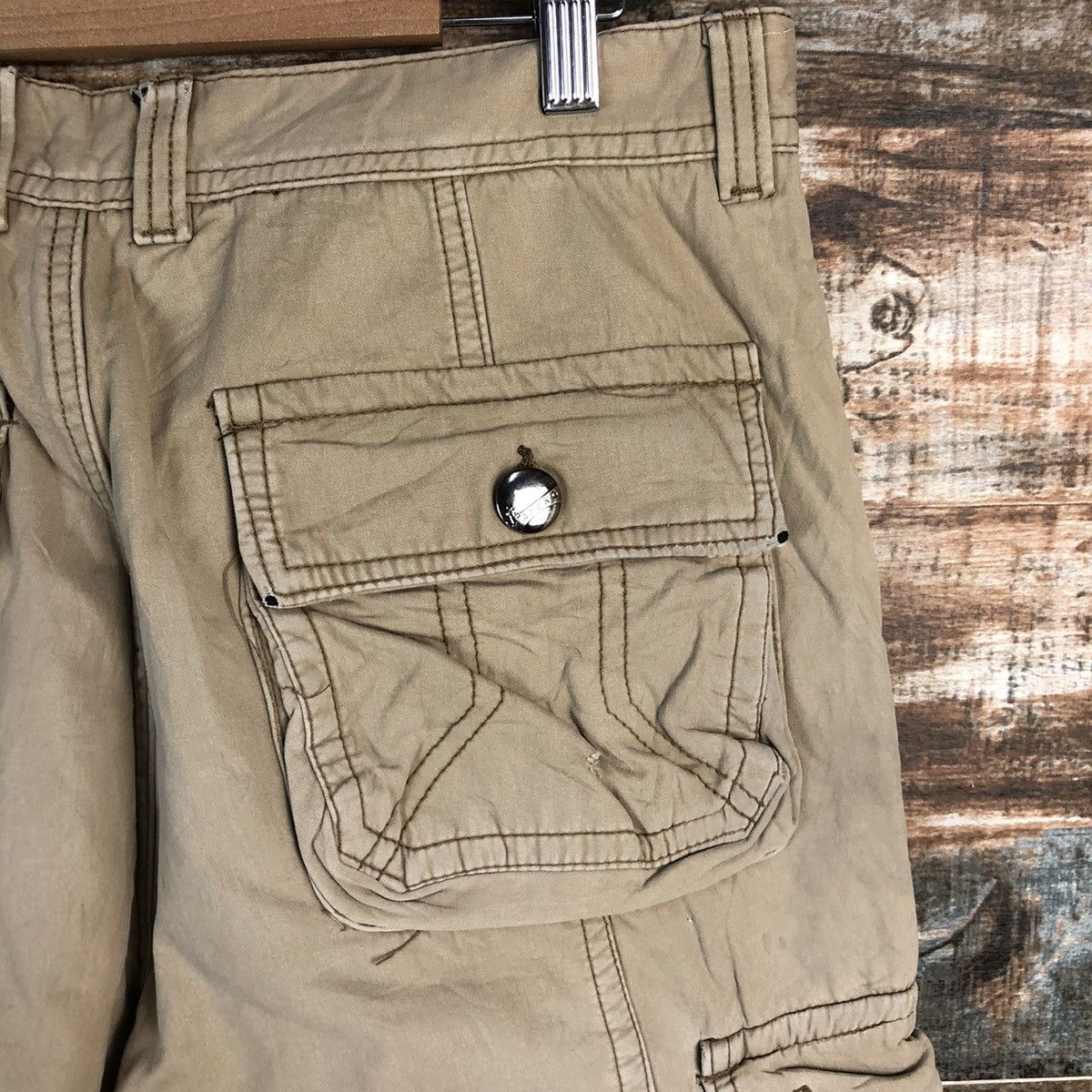 Japanese Brand DL J’apeng Brown Cargo utility Multipocket Pants #C115 Size US 33 - 17 Thumbnail