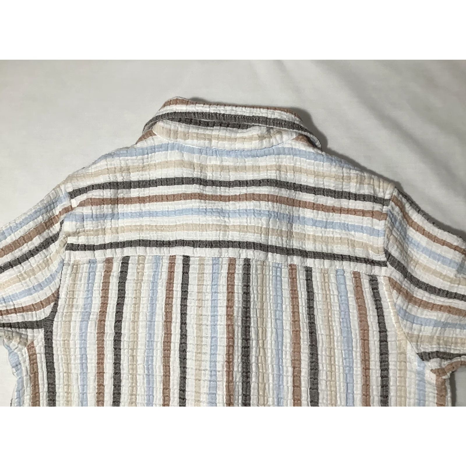 Vintage Common People Shirt Mens M Striped Short Sleeve Button Front Camp Collar Size US M / EU 48-50 / 2 - 7 Thumbnail