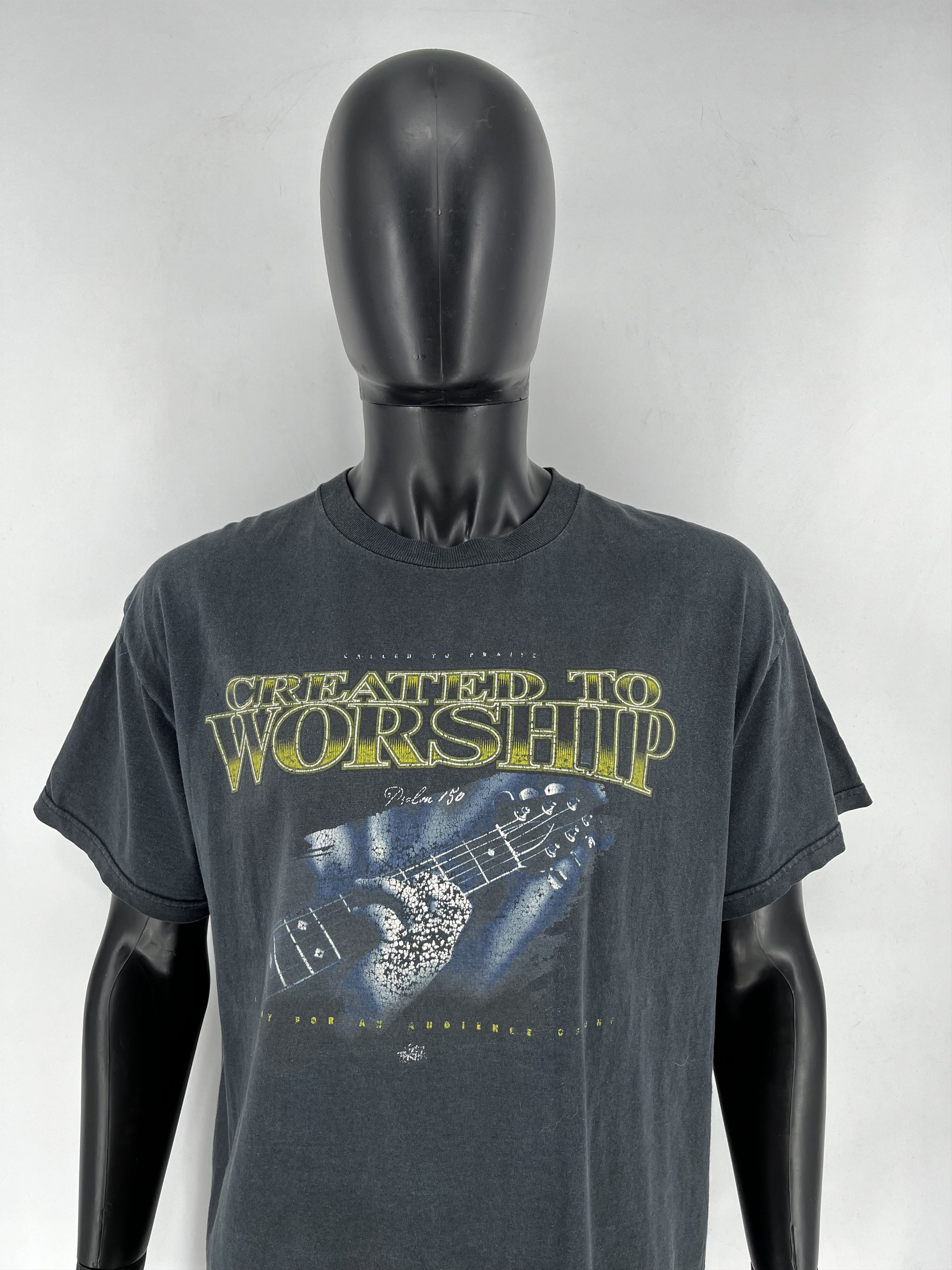 Band Tees Vintage Created To Worship Shirt Mens Large Black 1990s Size US L / EU 52-54 / 3 - 1 Thumbnail