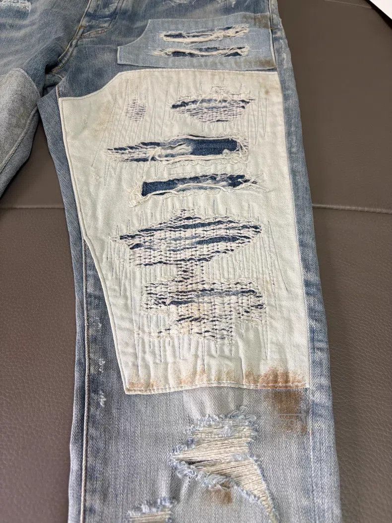 Amiri Amiri Size 33 Logging damage patch oily jeans Size US 33 - 3 Thumbnail