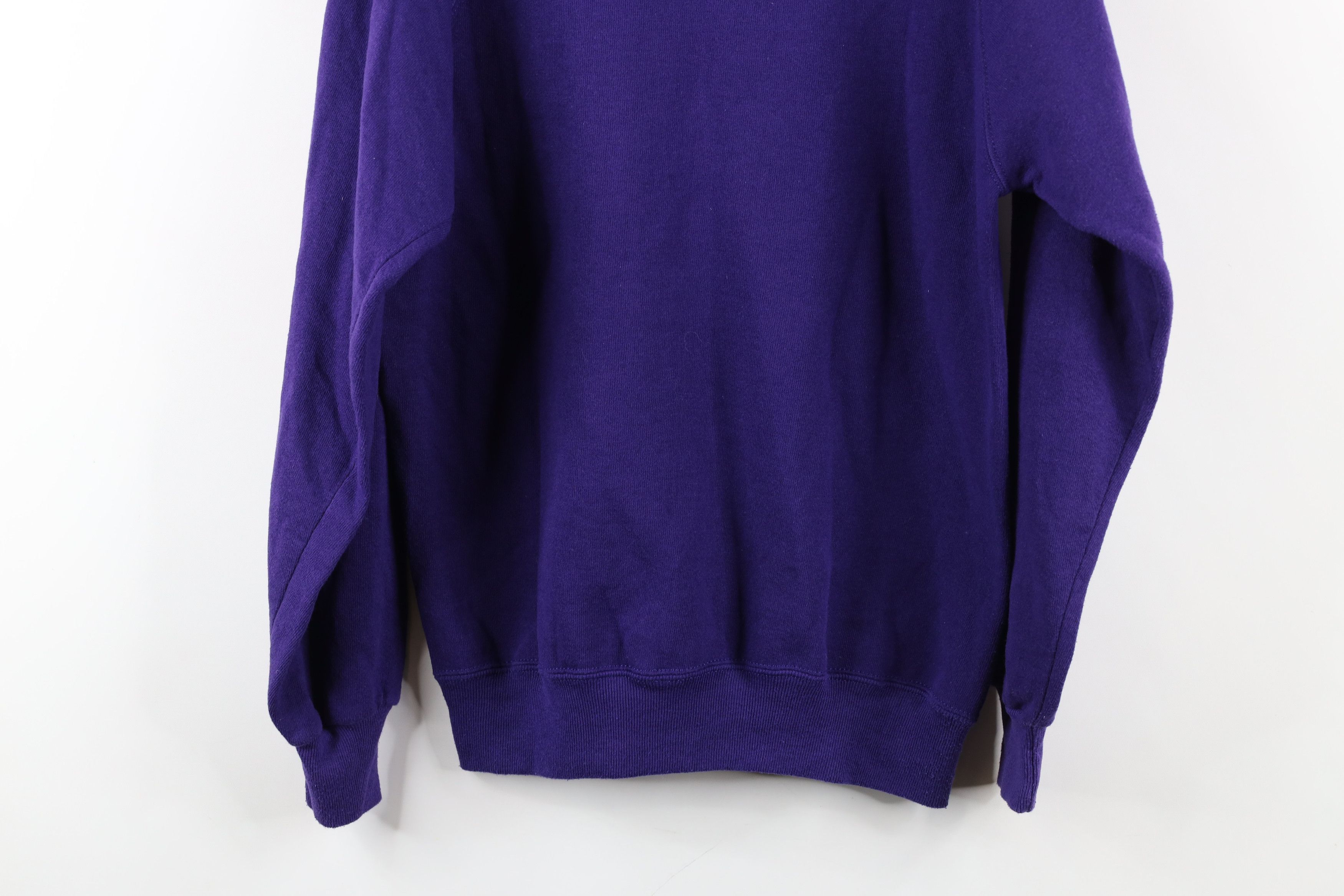 Vintage Vintage 90s Streetwear Blank Crewneck Sweatshirt Purple USA Size M / US 6-8 / IT 42-44 - 14 Thumbnail