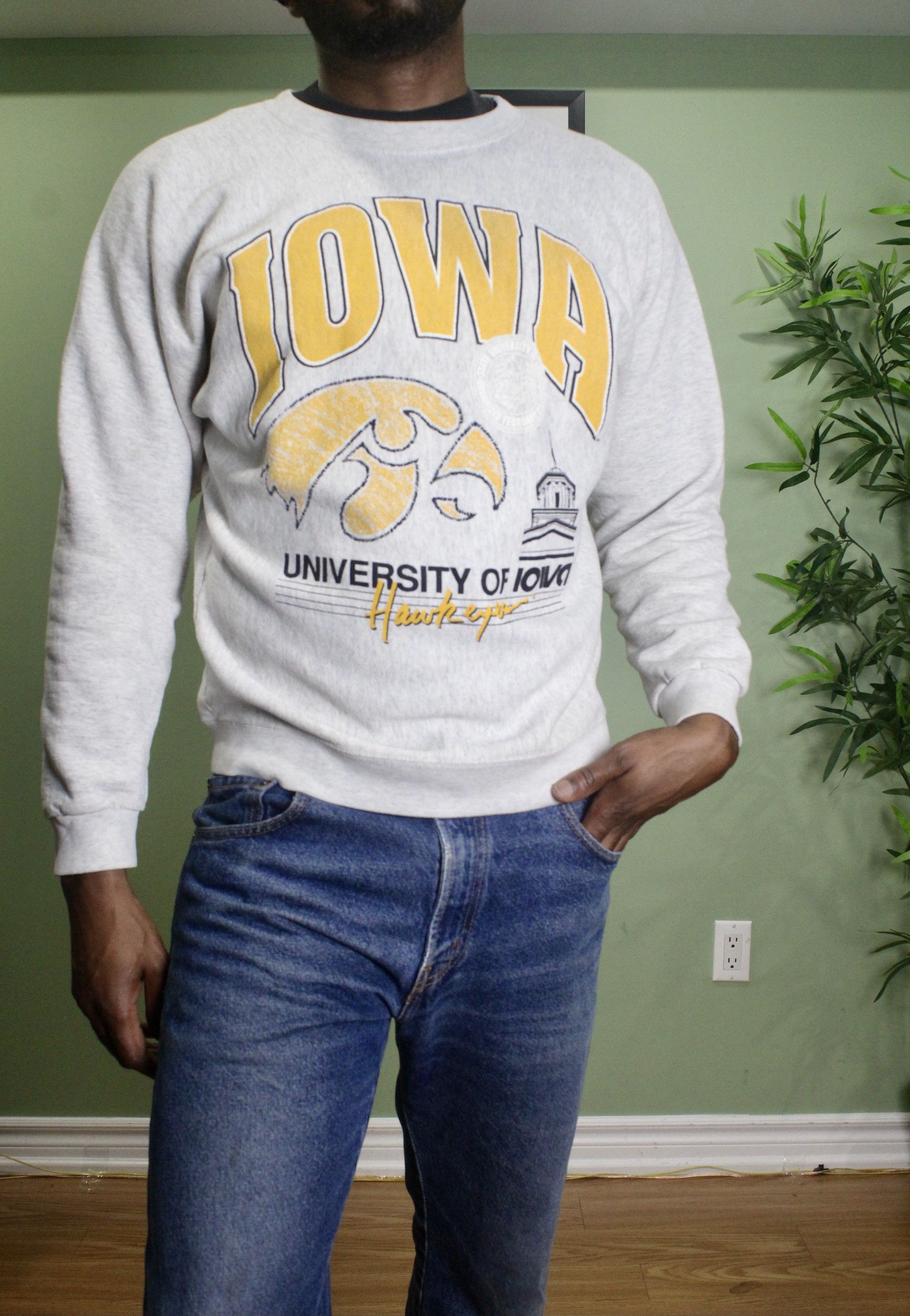Vintage Vintage University Of Iowa Crewneck Size US M / EU 48-50 / 2 - 1 Thumbnail