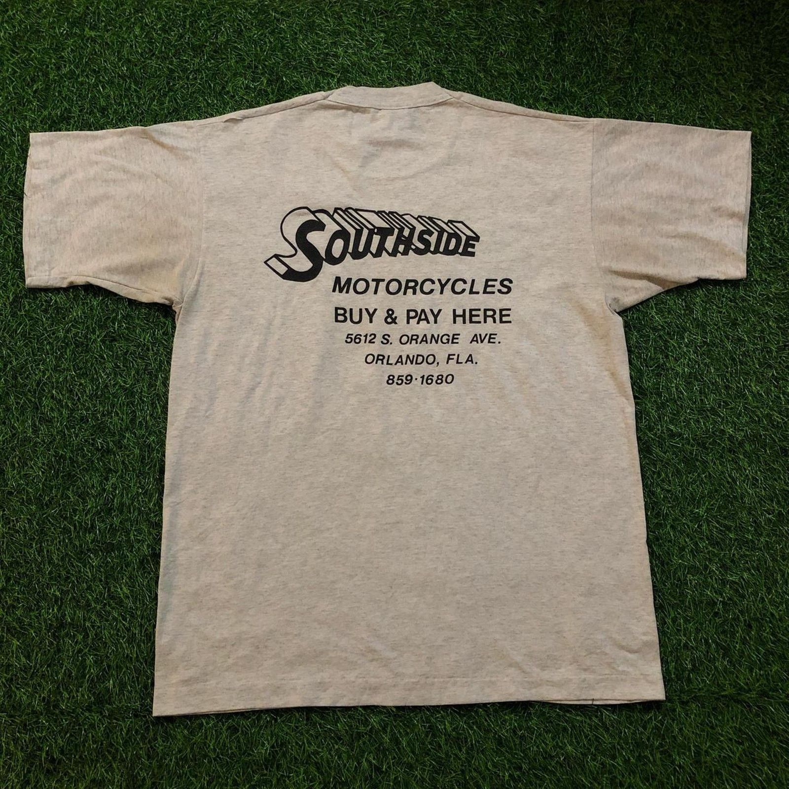 Gildan Men’s Light Grey ‘Southside Motorcycles’ Graphic Tee Size US L / EU 52-54 / 3 - 2 Thumbnail