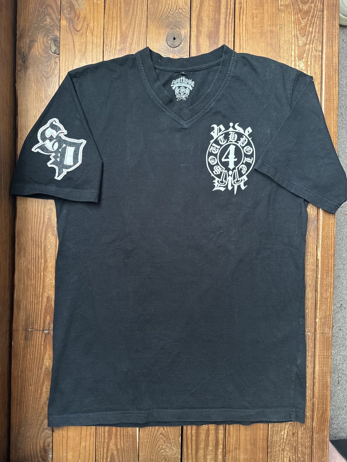 Southpole Vintage Y2K Southpole Chrome Hearts Style Black T Shirt Size US L / EU 52-54 / 3 - 1 Thumbnail
