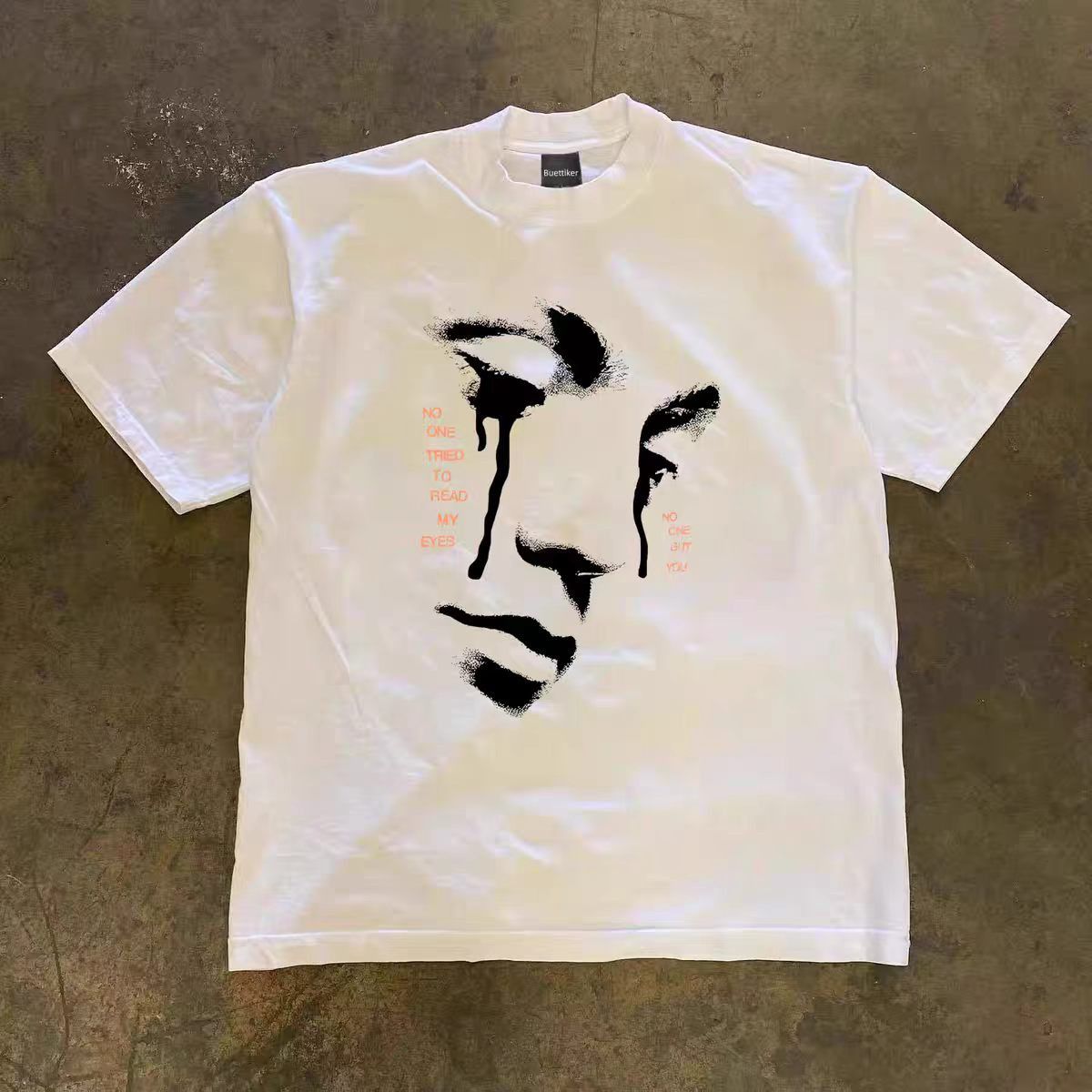 Vintage White Washed Vintage T-Shirt with Tear Print Size US M / EU 48-50 / 2 - 1 Thumbnail