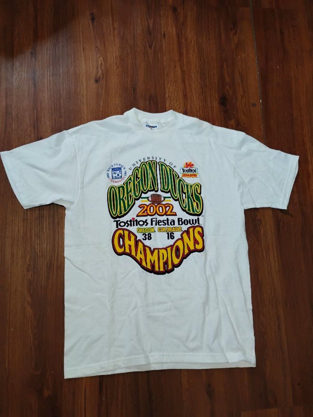 Jerzees DS Vintage Oregon Ducks Fiesta Bowl 2002 Champions T-Shirt Size US M / EU 48-50 / 2 - 2 Thumbnail