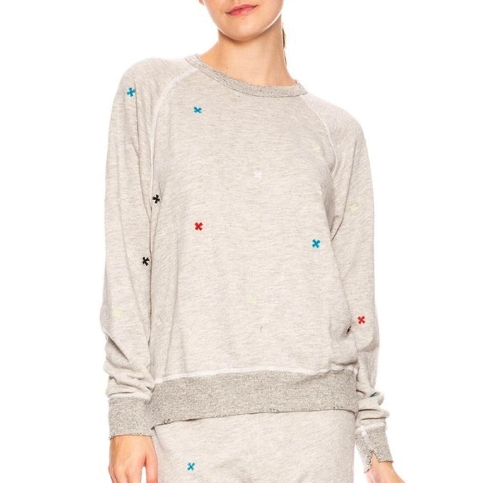 image of The Great Embroidered College Sweatshirt in Stitched Stars, Women's (Size XS)