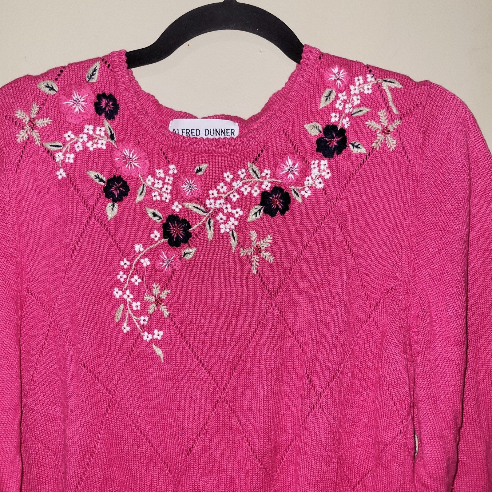 & Other Stories 90's Vintage Victoria Jones Beaded Knit Pullover SZ S Size S / US 4 / IT 40 - 4 Thumbnail
