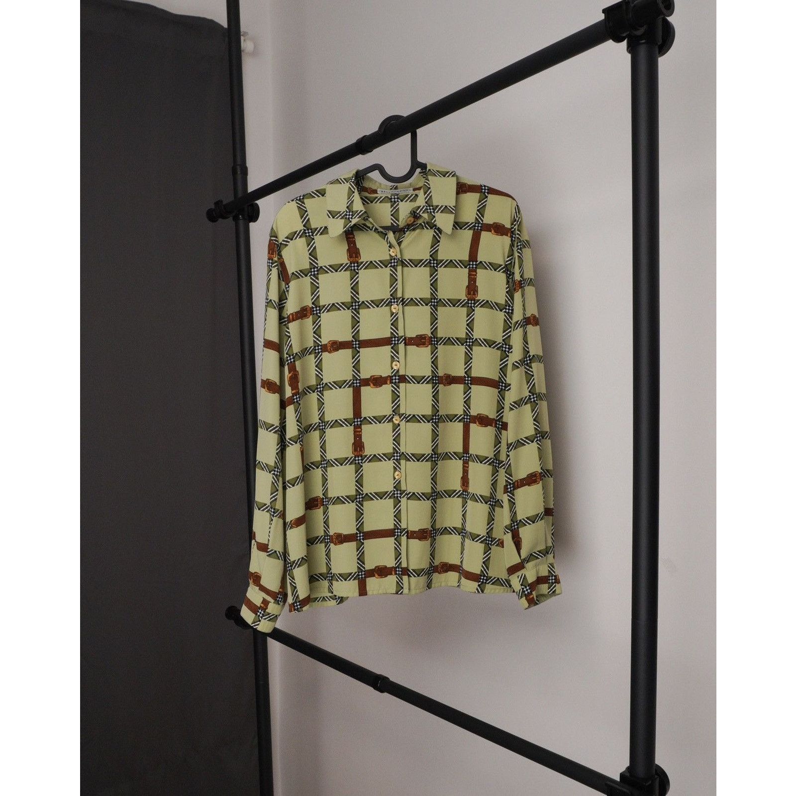 Burberry Vintage burberry silk check pattern long sleeve shirt Size M / US 6-8 / IT 42-44 - 1 Thumbnail