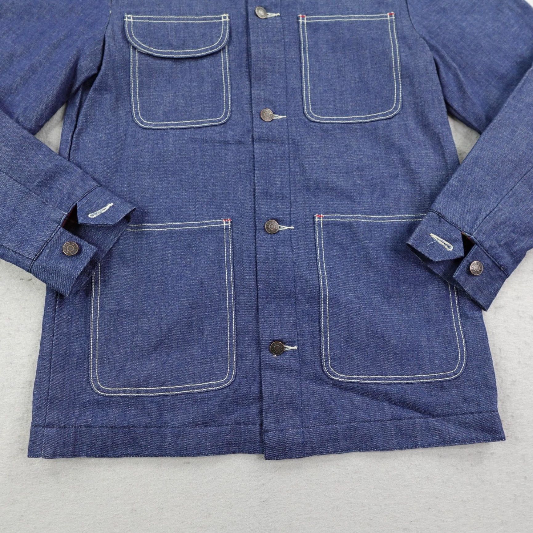 Deus Ex Machina Deus Ex Machina Jacket Small Denim Chore Coat Blue Collared Lined Casual Mens Size US S / EU 44-46 / 1 - 3 Thumbnail