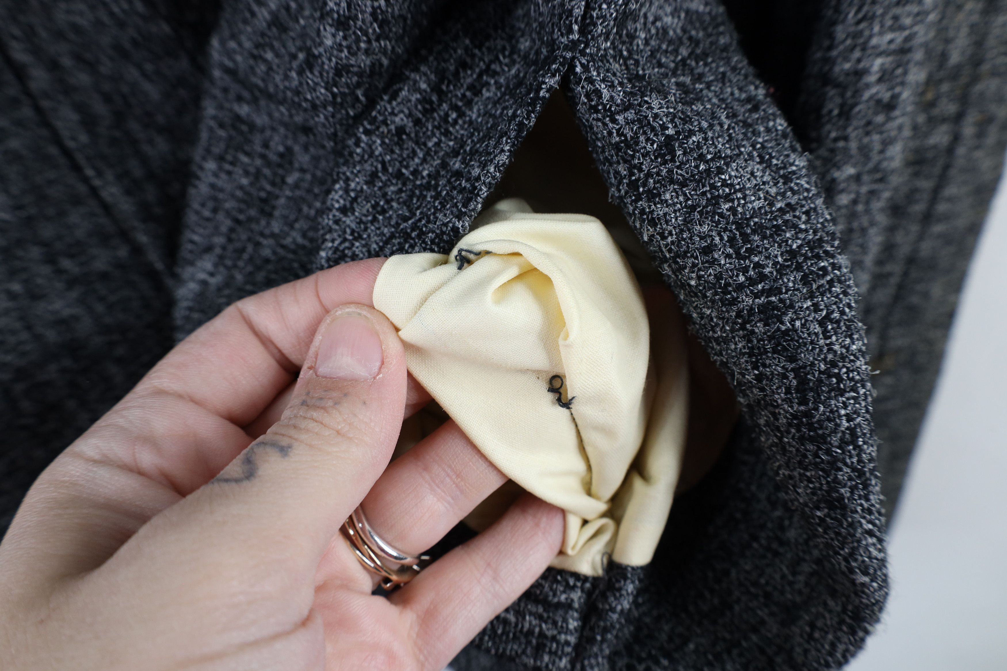 Vintage Vintage 60s 70s Norwegian Wool Tweed Blazer Jacket Gray Size US XL / EU 56 / 4 - 4 Thumbnail