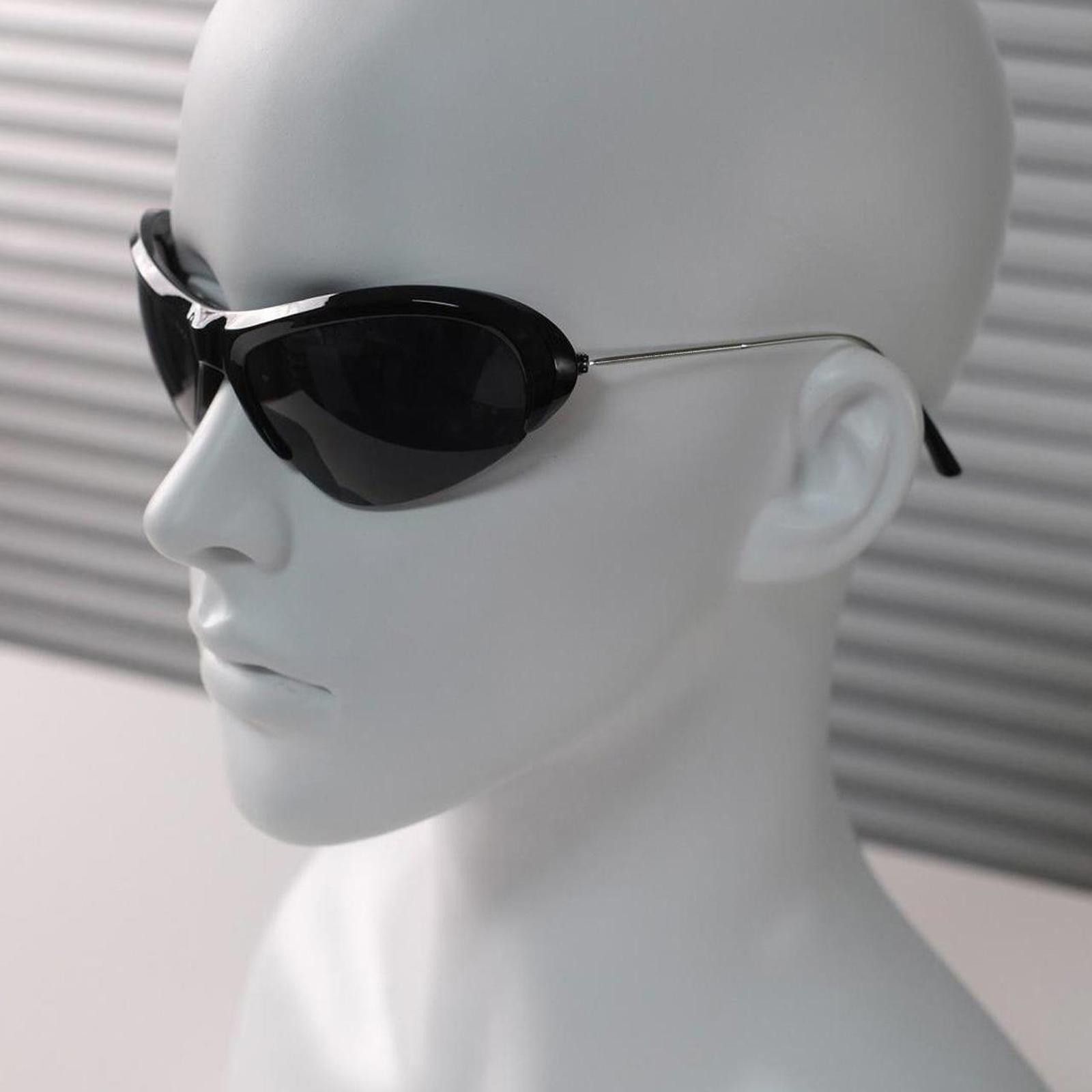 Japanese Brand Rare Y2k Vtg Avant Garde Futuristic Green Sunglasses Unisex Size ONE SIZE - 3 Thumbnail