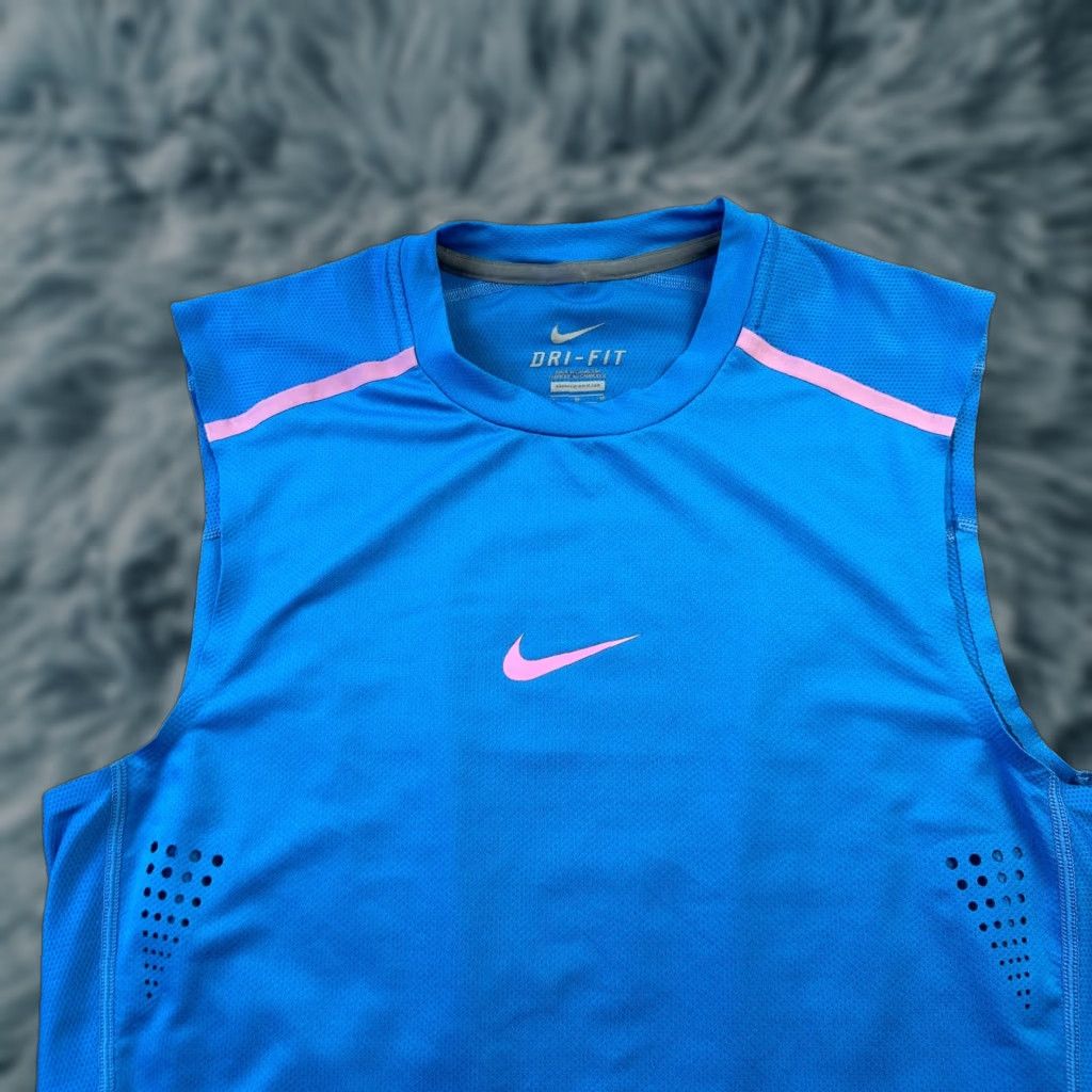 Nike Nike Rafa Shirt Mens M Blue Tank Top 2014 US Open NYC Nike Dri-Fit Size US M / EU 48-50 / 2 - 1 Thumbnail