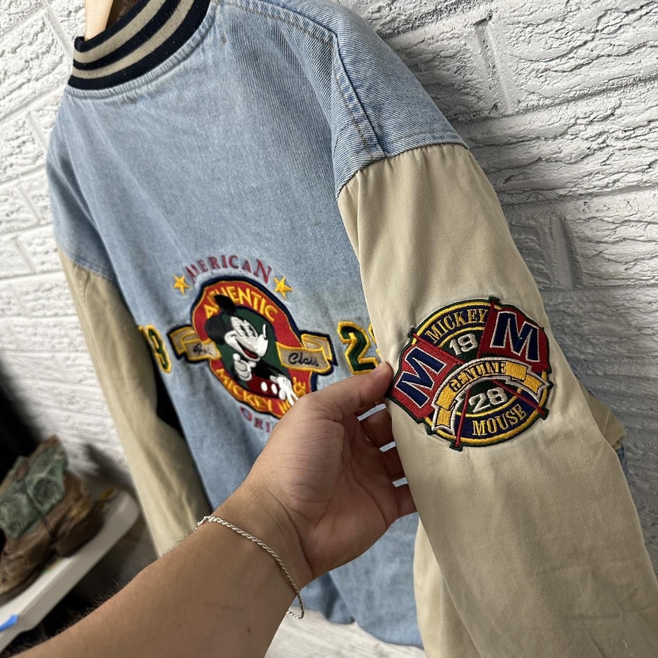 Disney Vintage Disney Mickey Mouse Bomber Varsity Jacket XL Size US XL / EU 56 / 4 - 4 Thumbnail