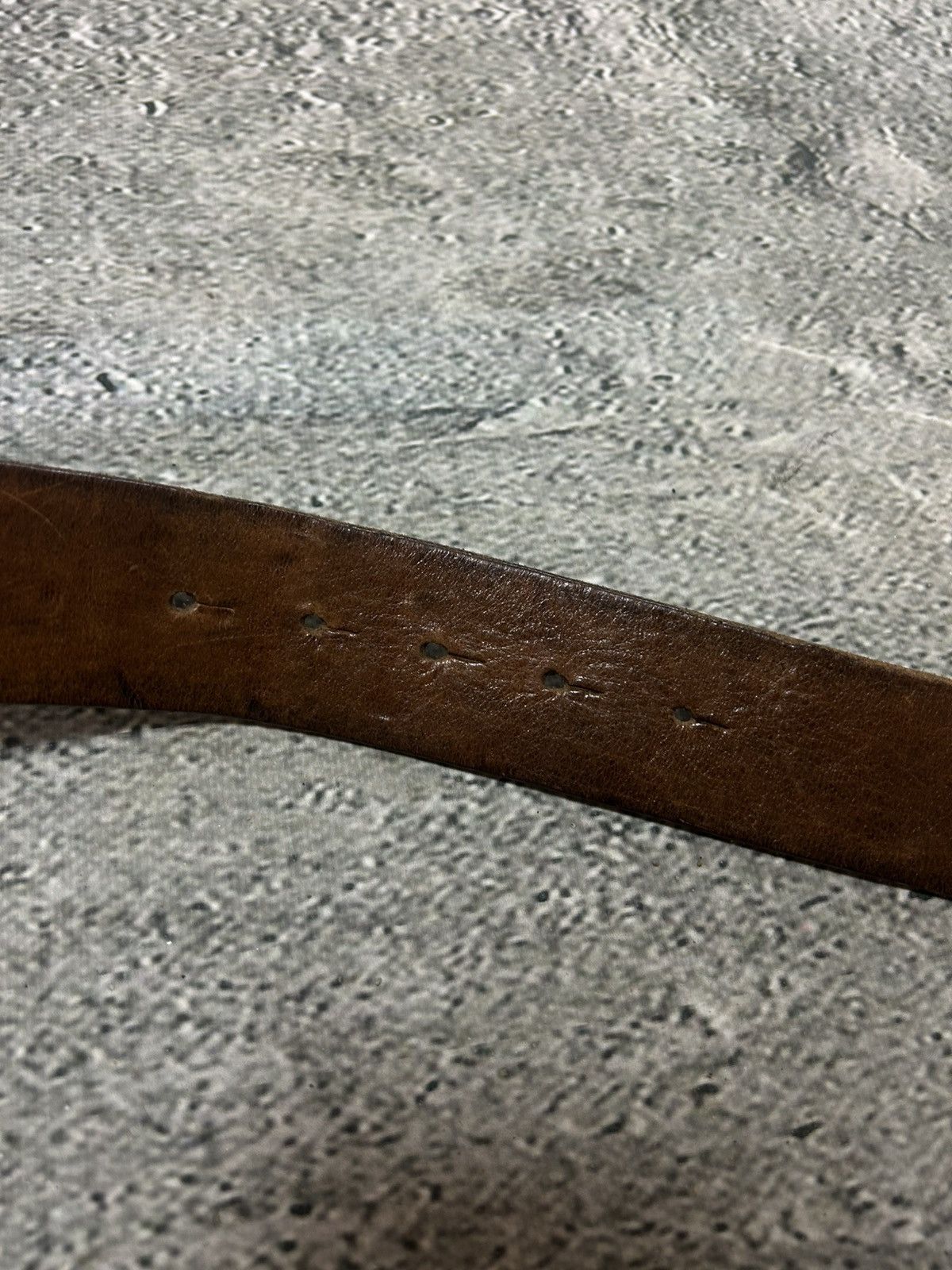 Diesel Diesel leather belt big buckle Y2K brown Size 36 - 5 Thumbnail