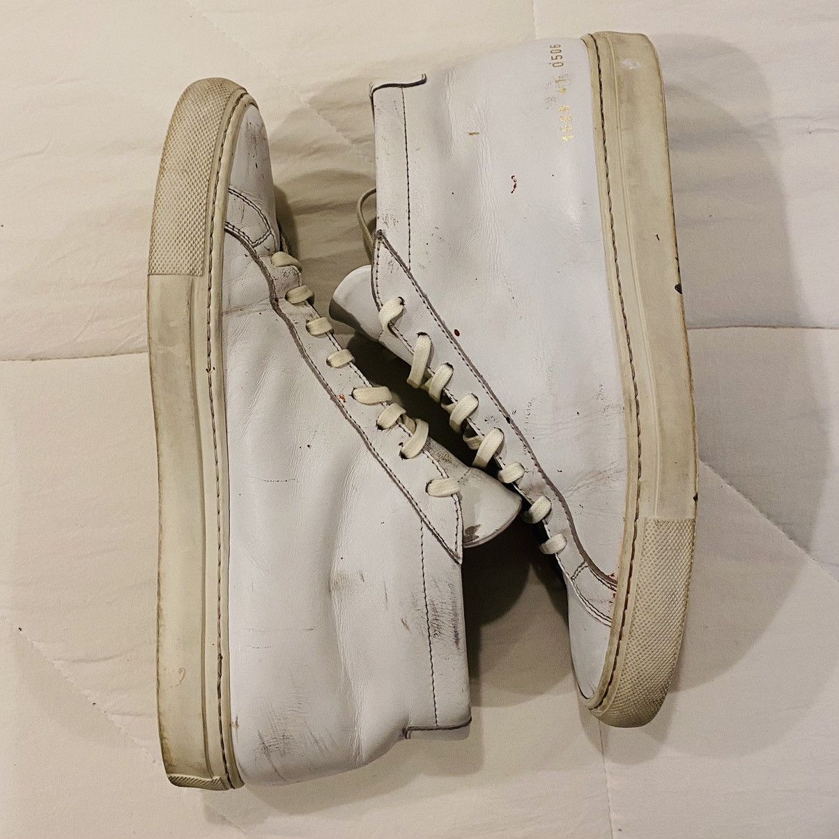 Common Projects Common Projects Italy Achilles Mid-Top White Shoes 41 EU Size US 8 / EU 41 - 4 Thumbnail