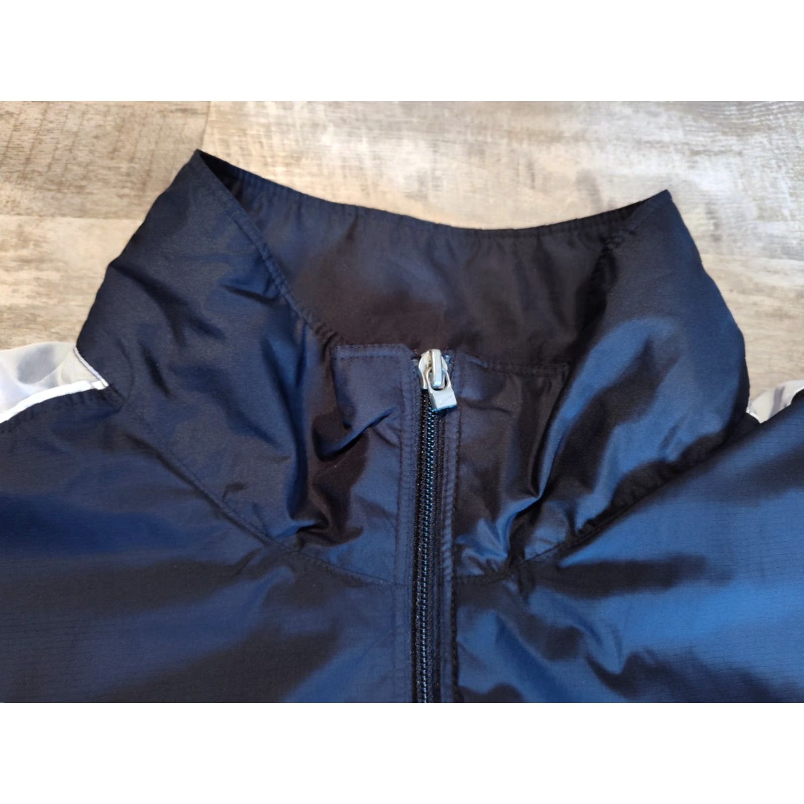 Nike Y2K Nike Swoosh Black Grey Full Zip Jacket Size XXL Athletic Lined Windbreaker Size US XXL / EU 58 / 5 - 7 Thumbnail