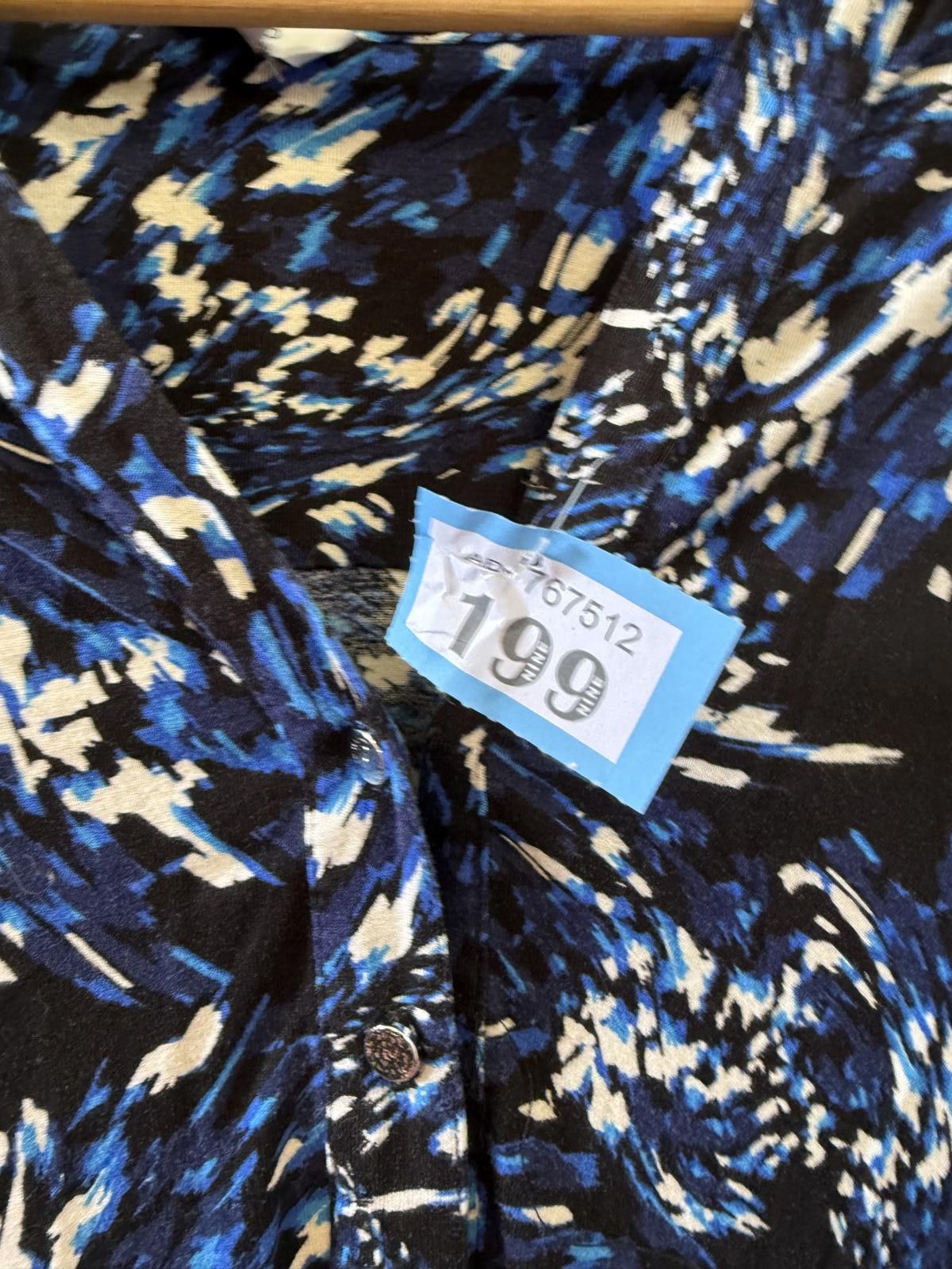 Unknown London Women's Maternity Top with Blue and Black Abstract Pattern Size XXL / US 16-18 / IT 52-54 - 3 Thumbnail